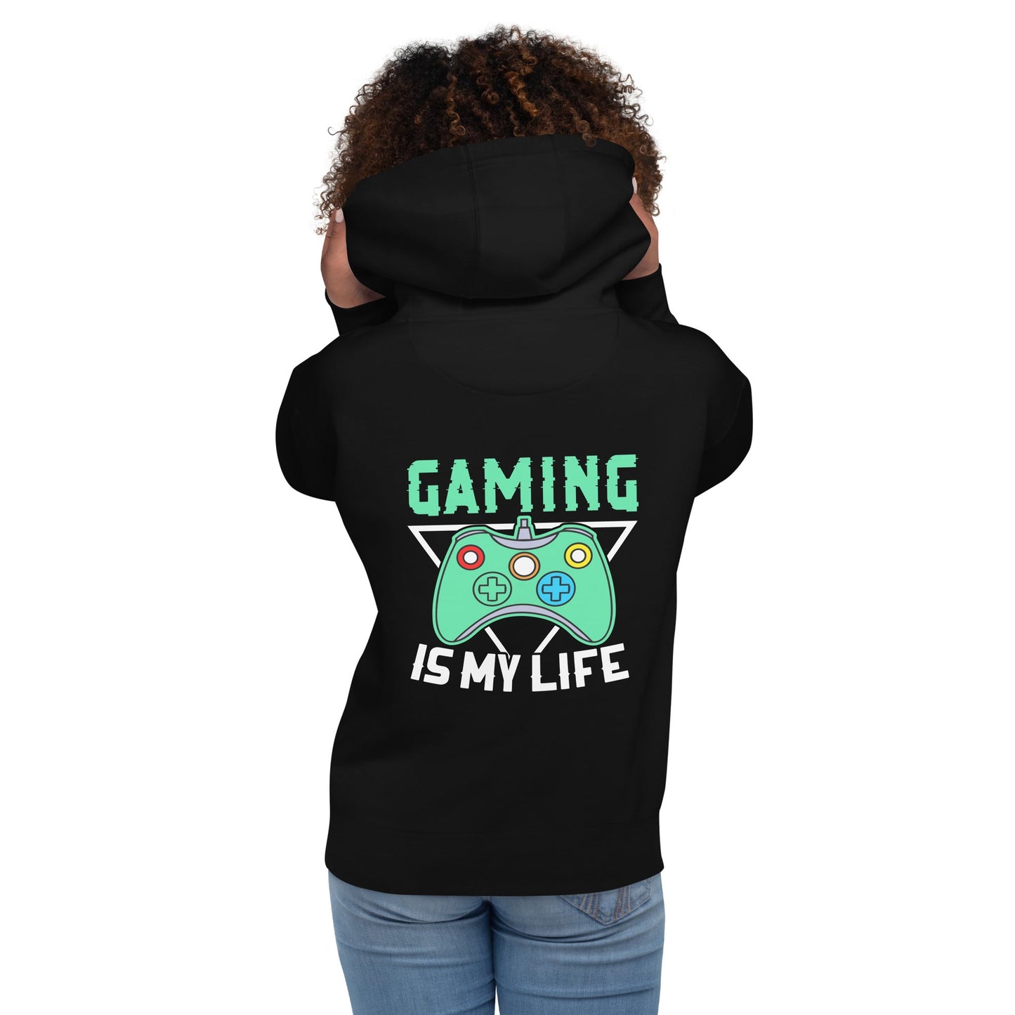 Gaming Is My Life - Unisex Hoodie (Back print) by DarkByteGear