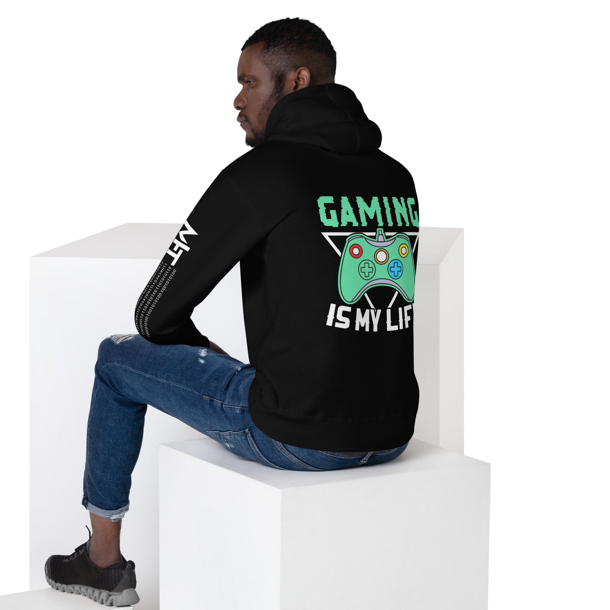 Gaming Is My Life - Unisex Hoodie (Back print) by DarkByteGear