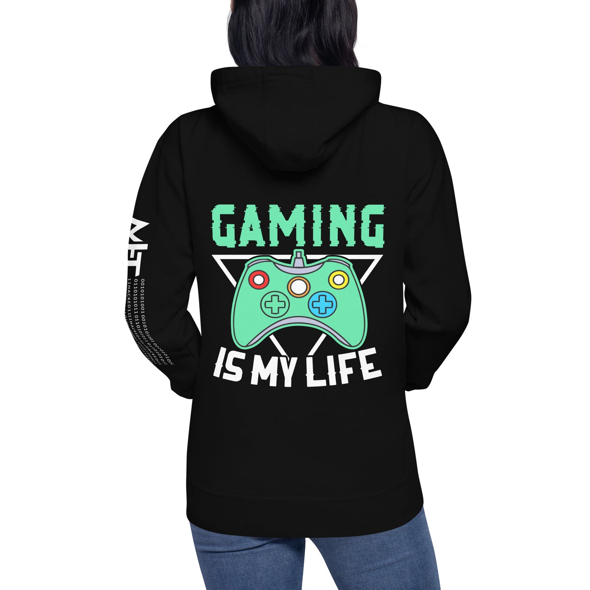 Gaming Is My Life - Unisex Hoodie (Back print) by DarkByteGear