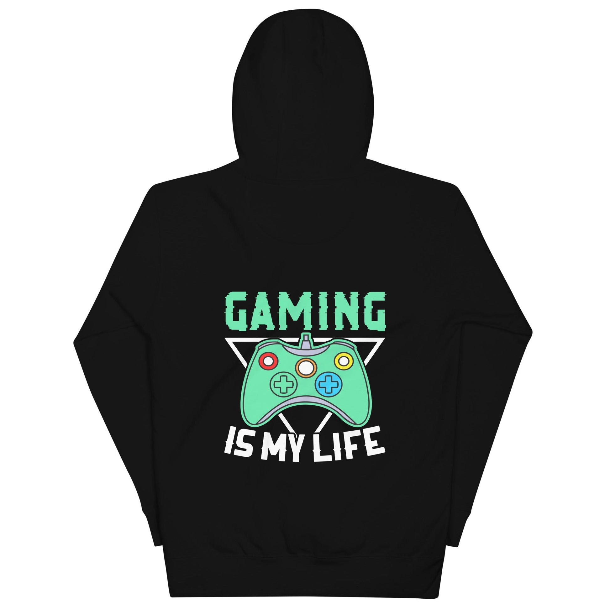 Gaming Is My Life - Unisex Hoodie (Back print) by DarkByteGear