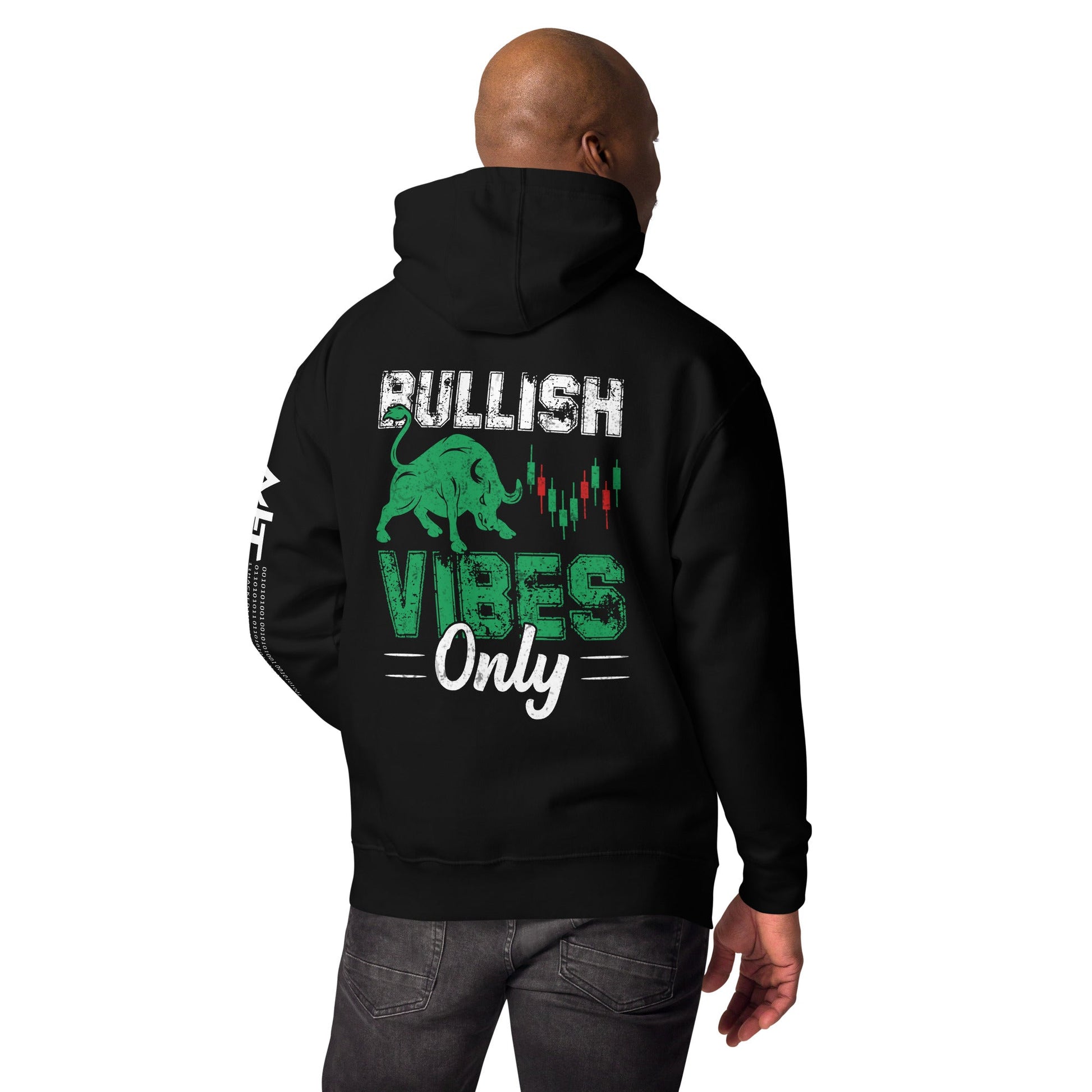 Bullish Vibes Only - Unisex Hoodie ( Back Print ) by DarkByteGear