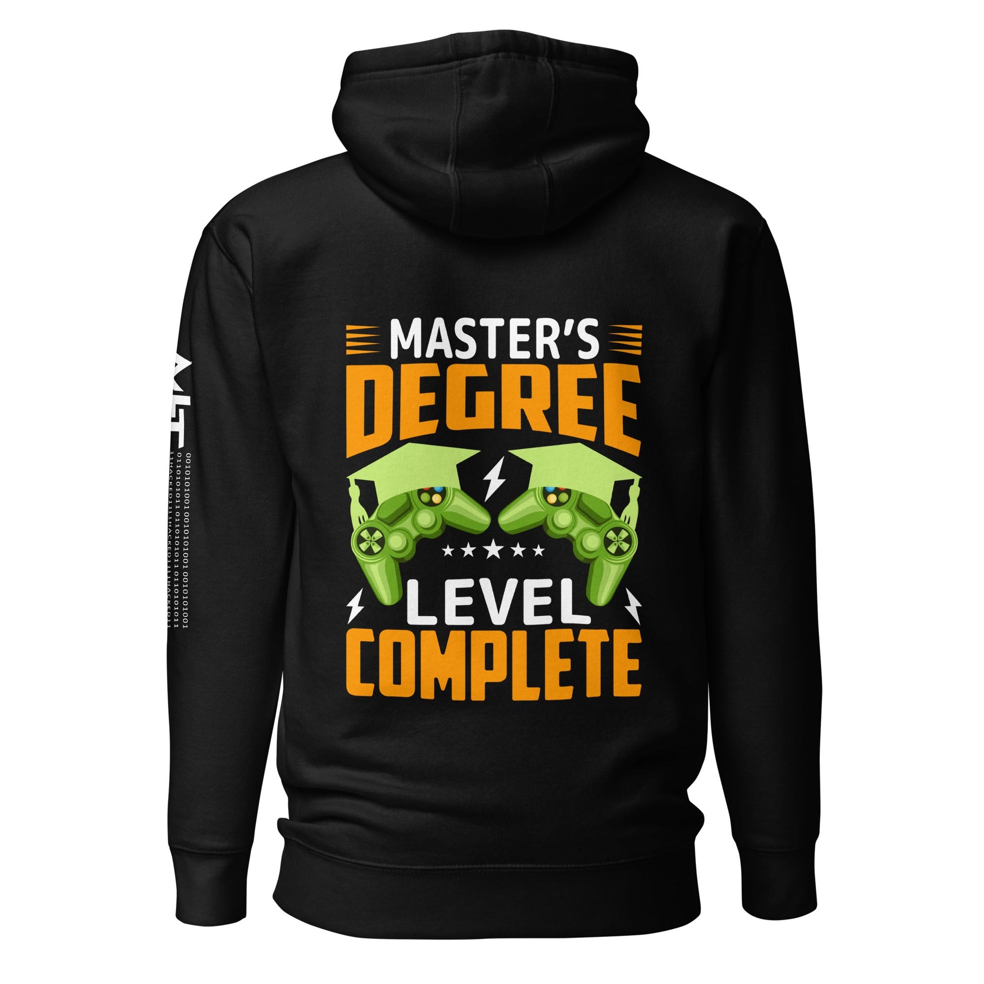Master Degree Level Complete - Unisex Hoodie ( Back Print ) by DarkByteGear