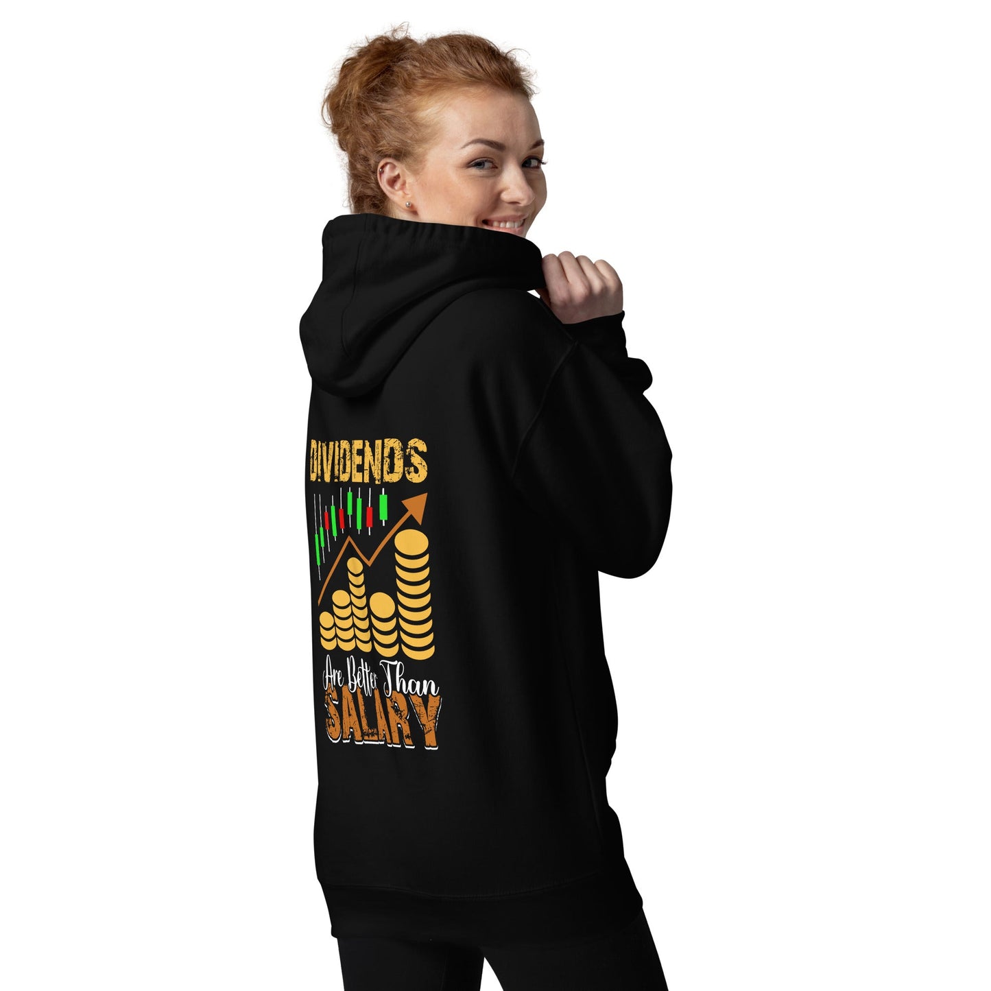 Dividends are Better than Salary - Unisex Hoodie ( Back Print ) by DarkByteGear