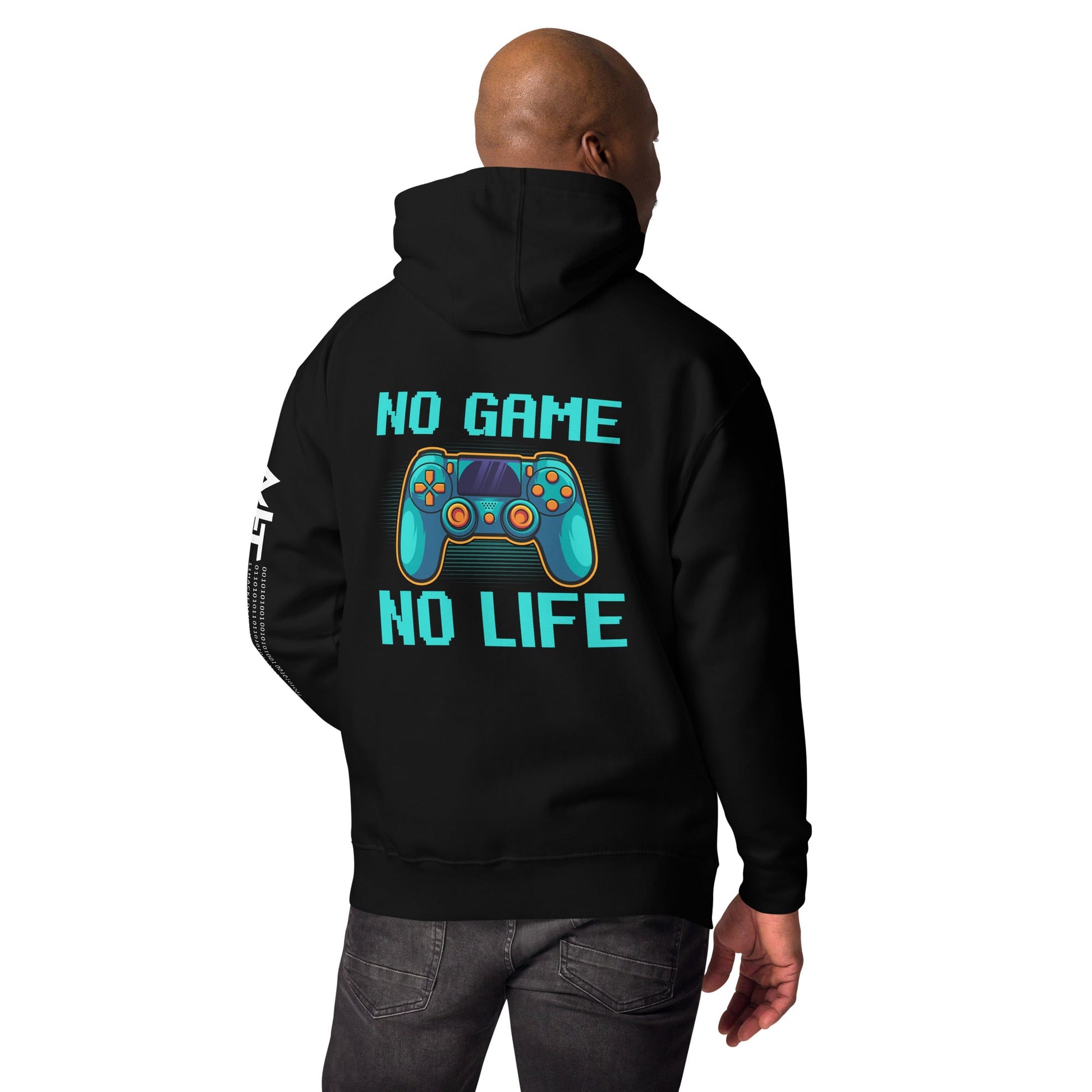 No Game; No Life - Unisex Hoodie ( Back Print ) by DarkByteGear