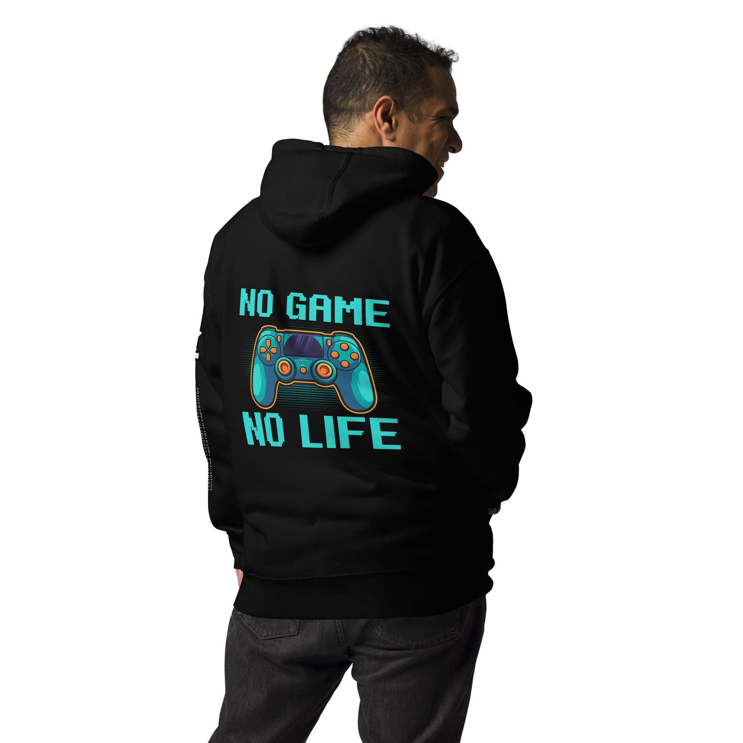 No Game; No Life - Unisex Hoodie ( Back Print ) by DarkByteGear