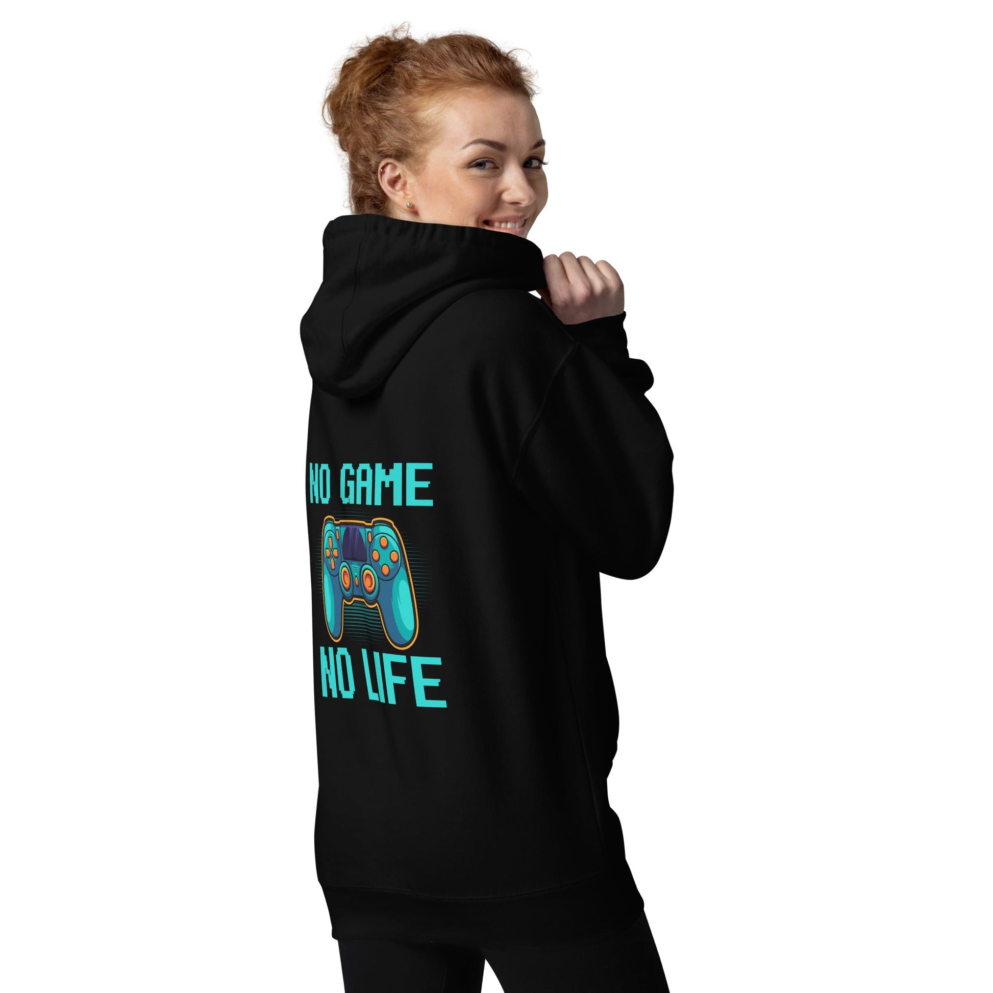 No Game; No Life - Unisex Hoodie ( Back Print ) by DarkByteGear