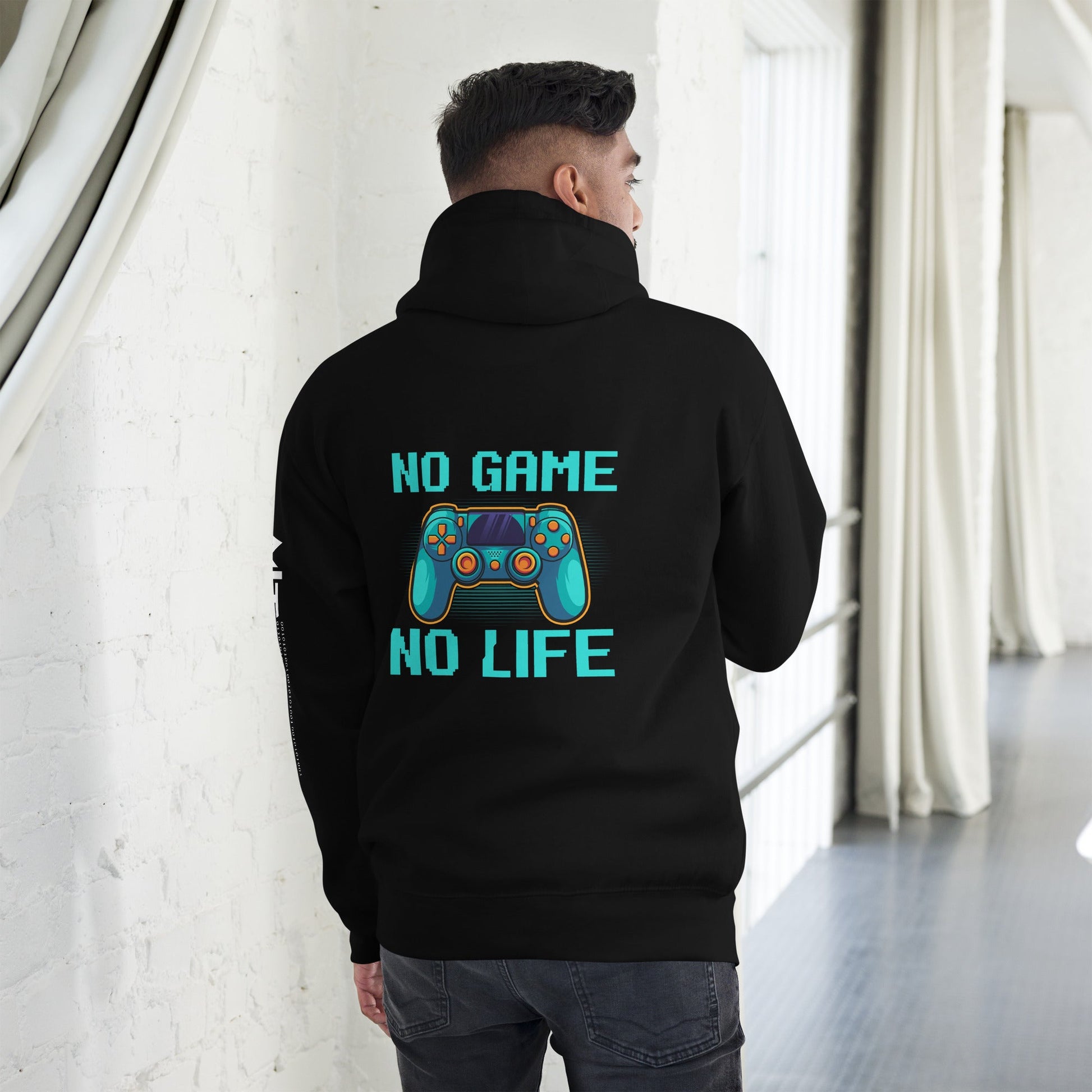 No Game; No Life - Unisex Hoodie ( Back Print ) by DarkByteGear