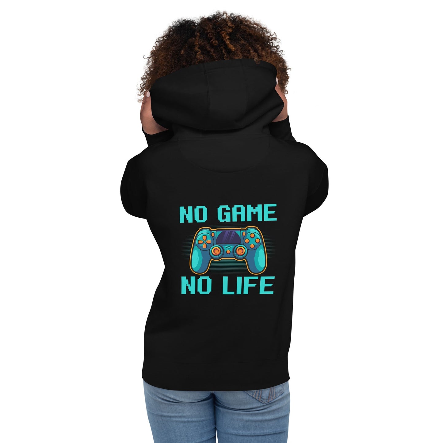 No Game; No Life - Unisex Hoodie ( Back Print ) by DarkByteGear