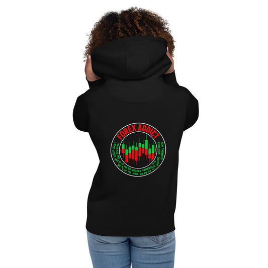 Forex Addict ( RK ) - Unisex Hoodie ( Back Print ) by DarkByteGear