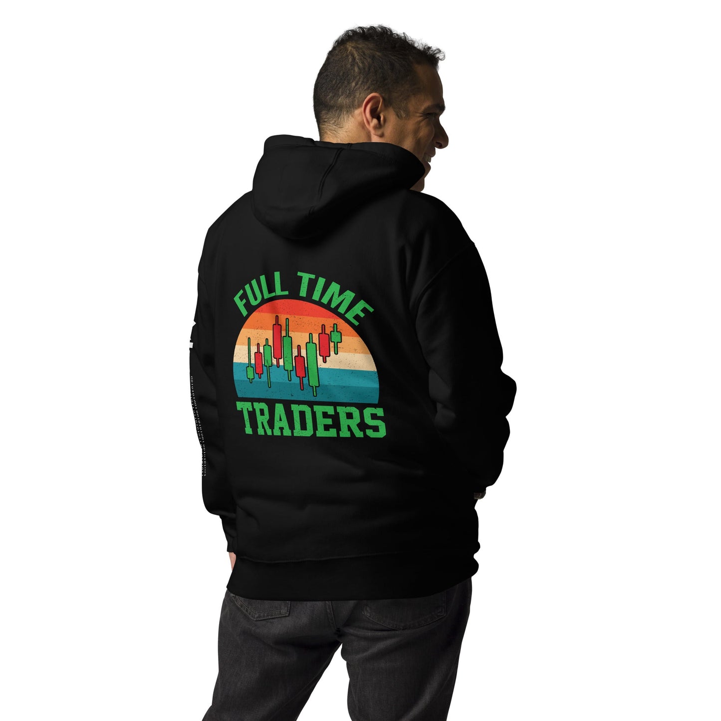 Full Time Trader ( Shagor ) - Unisex Hoodie ( Back Print ) by DarkByteGear