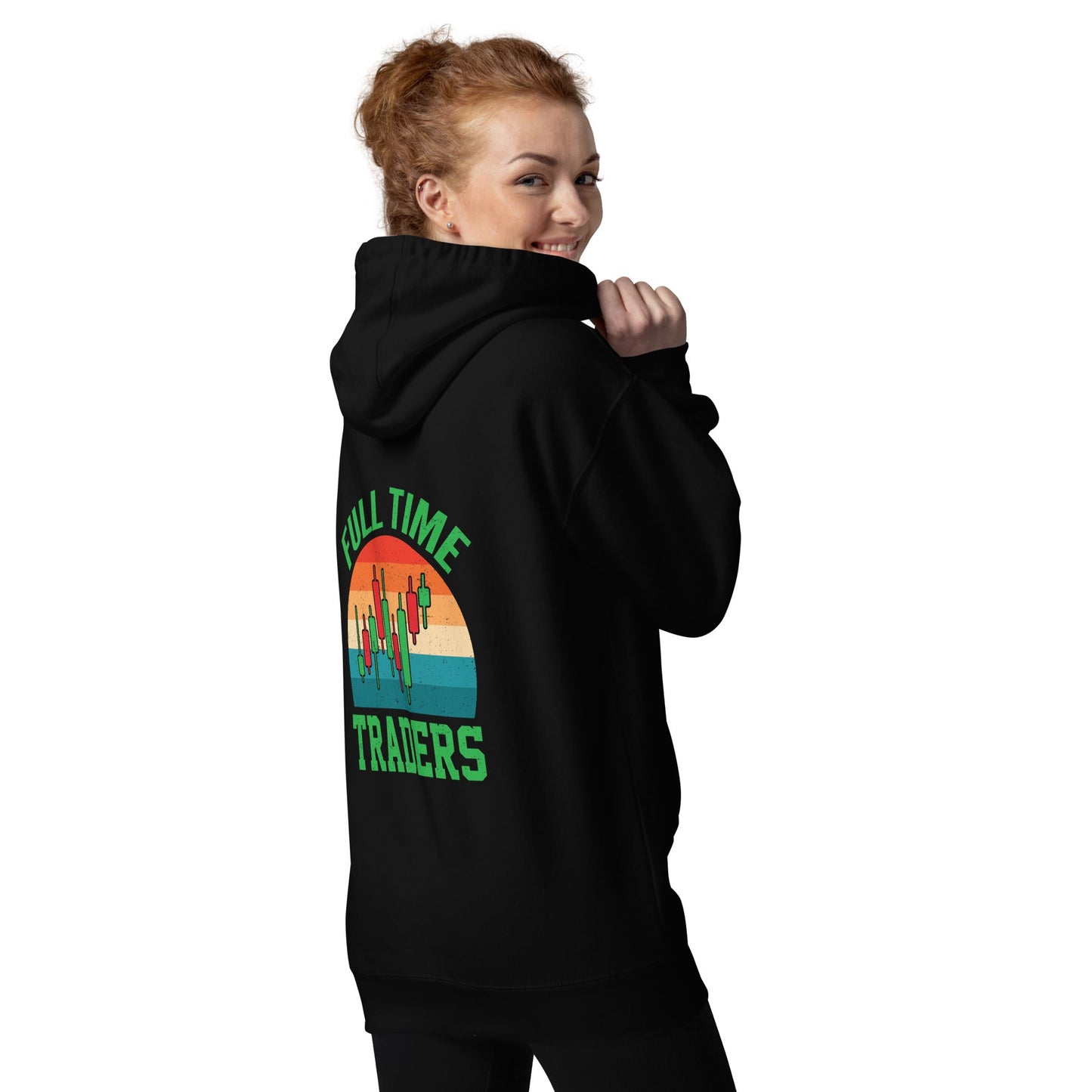 Full Time Trader ( Shagor ) - Unisex Hoodie ( Back Print ) by DarkByteGear