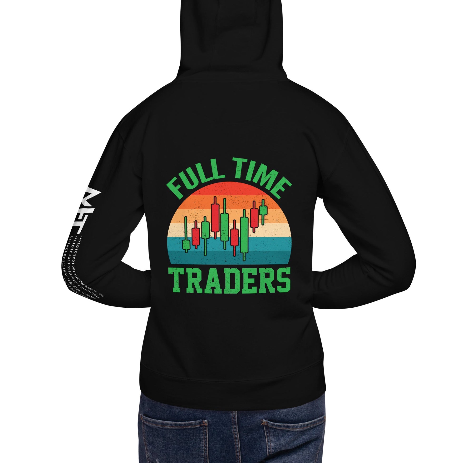 Full Time Trader ( Shagor ) - Unisex Hoodie ( Back Print ) by DarkByteGear