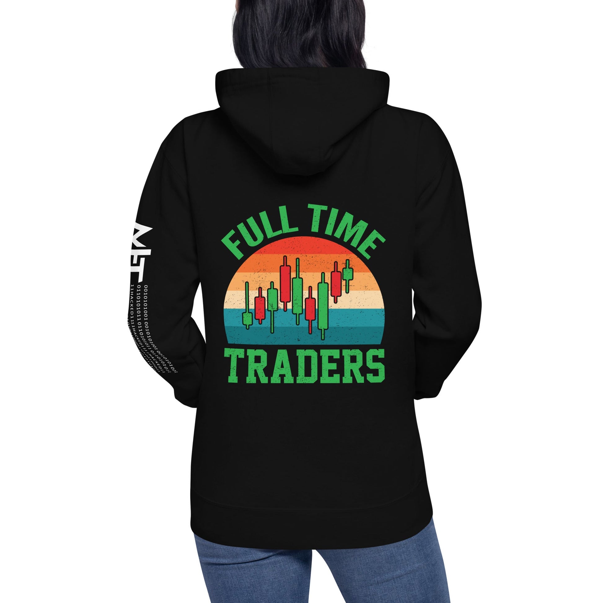 Full Time Trader ( Shagor ) - Unisex Hoodie ( Back Print ) by DarkByteGear