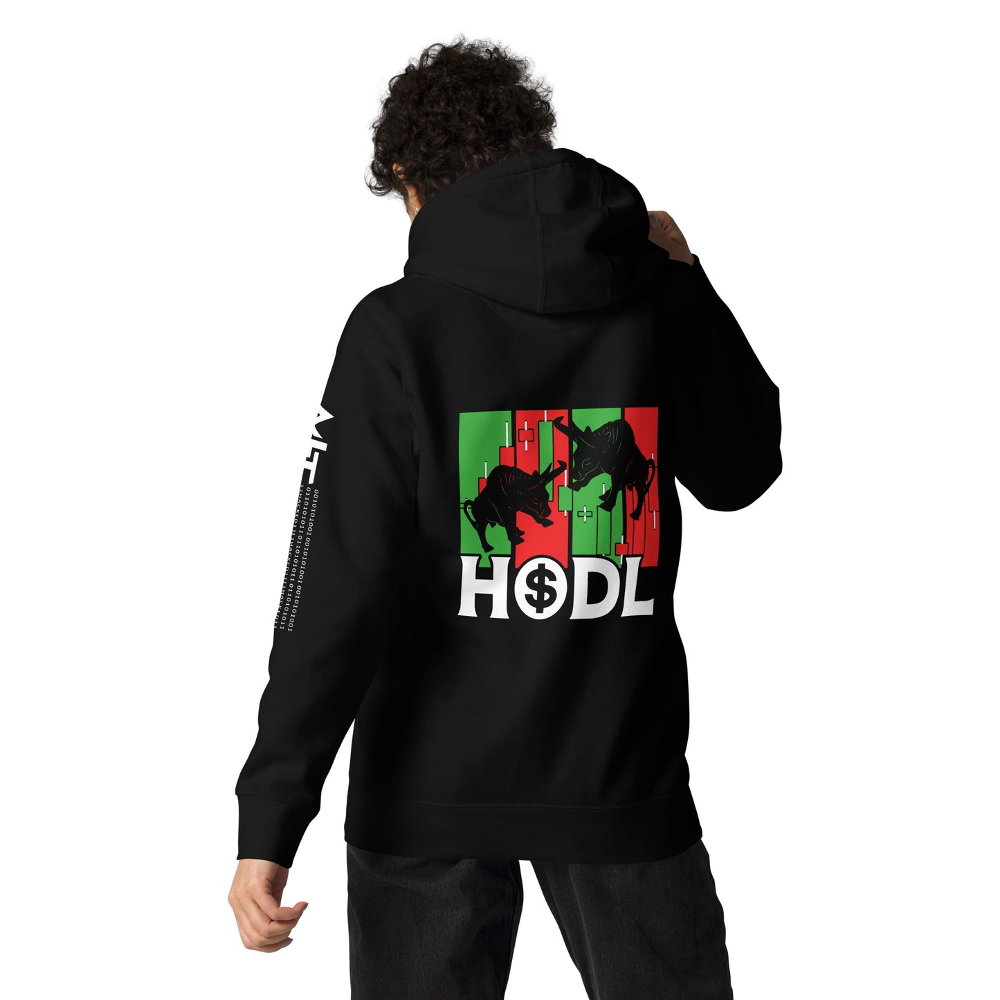 HODL - Unisex Hoodie ( Back Print ) by DarkByteGear