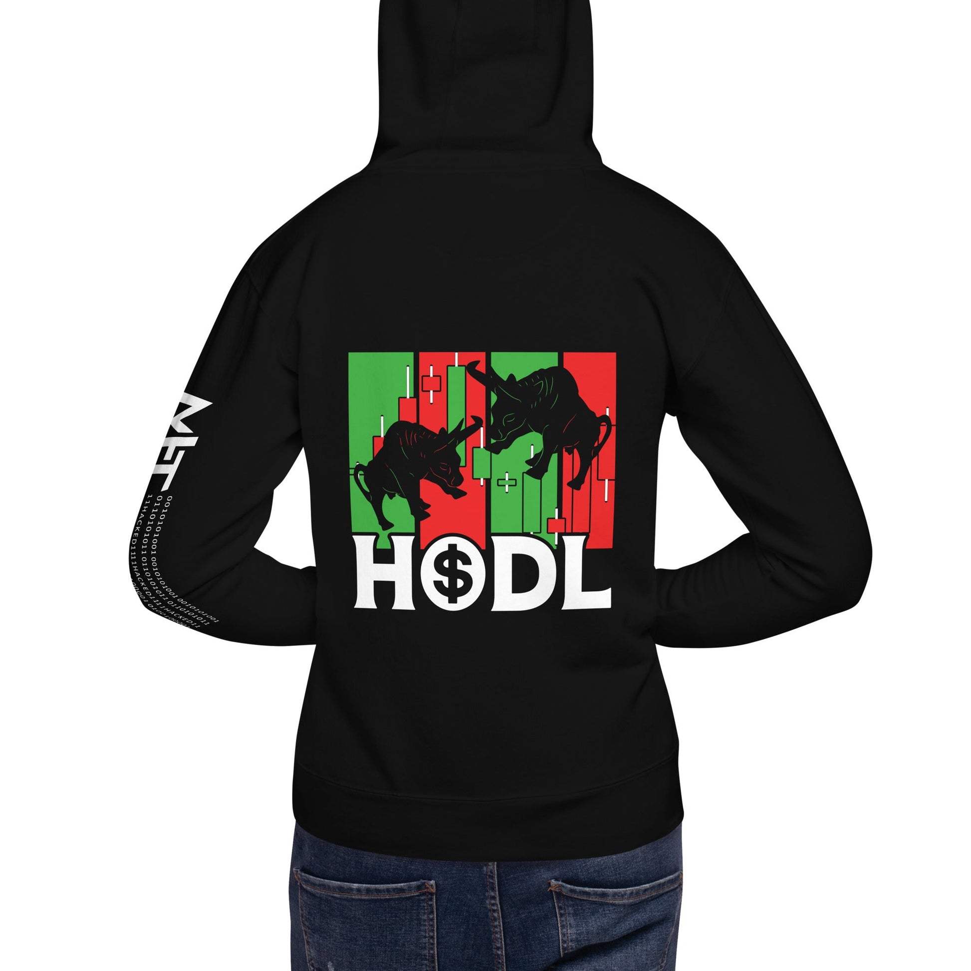 HODL - Unisex Hoodie ( Back Print ) by DarkByteGear