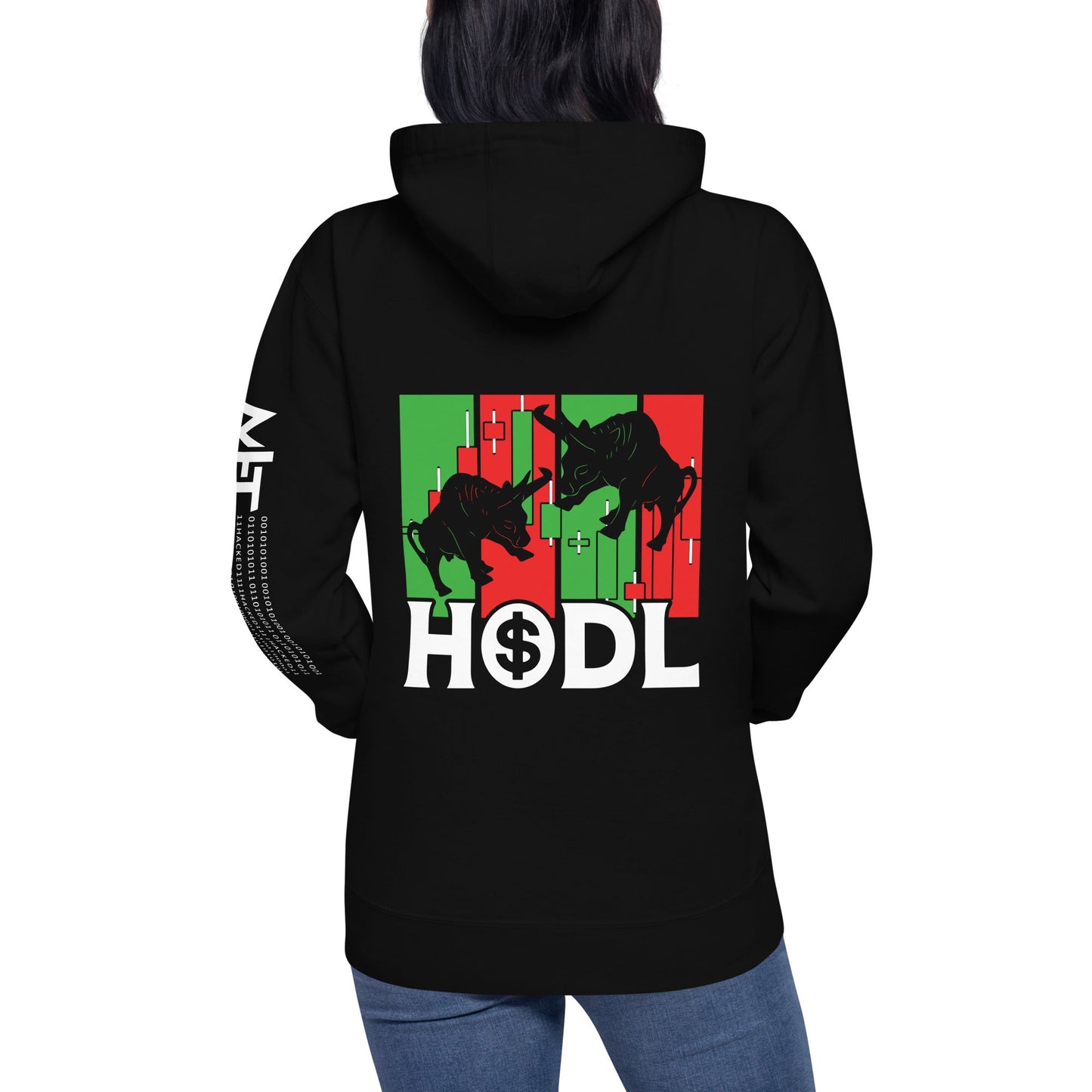 HODL - Unisex Hoodie ( Back Print ) by DarkByteGear
