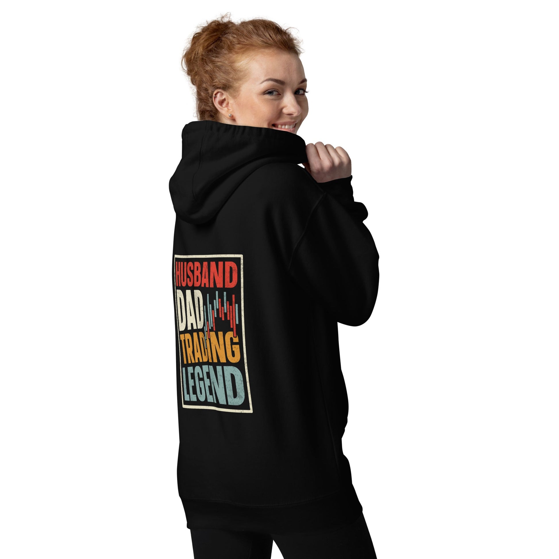 Husband, Dad, Trading Legend - Unisex Hoodie ( Back Print ) by DarkByteGear