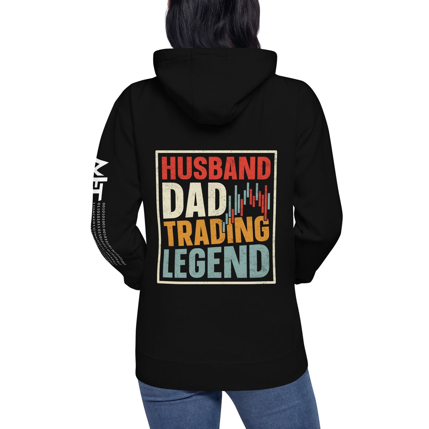 Husband, Dad, Trading Legend - Unisex Hoodie ( Back Print ) by DarkByteGear