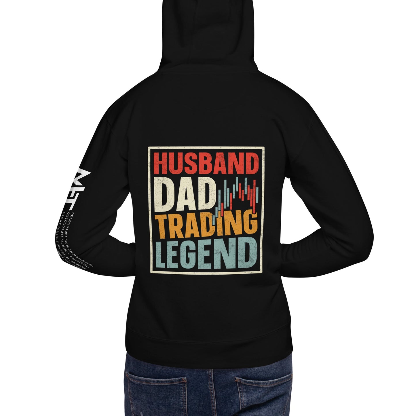 Husband, Dad, Trading Legend - Unisex Hoodie ( Back Print ) by DarkByteGear
