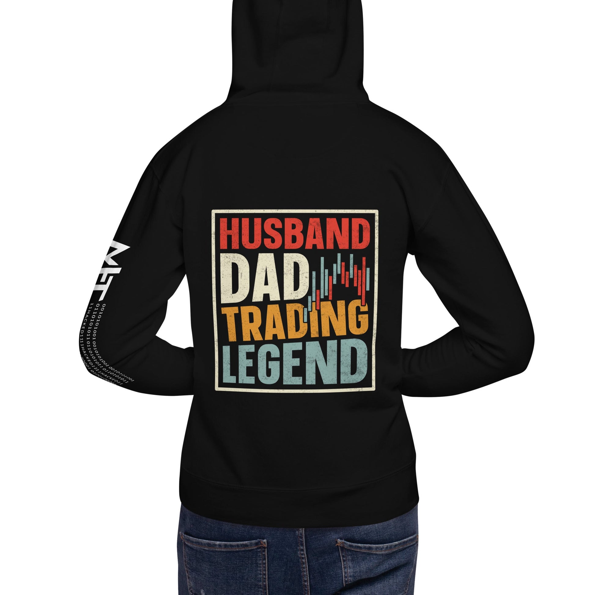 Husband, Dad, Trading Legend - Unisex Hoodie ( Back Print ) by DarkByteGear