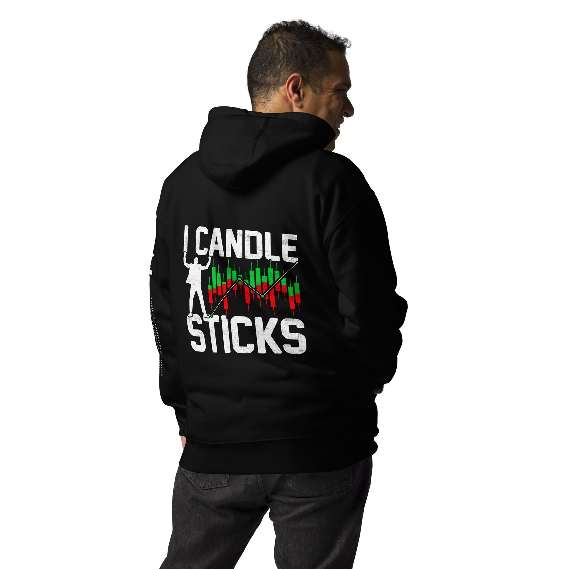 I Candle Stick - Unisex Hoodie ( Back Print ) by DarkByteGear