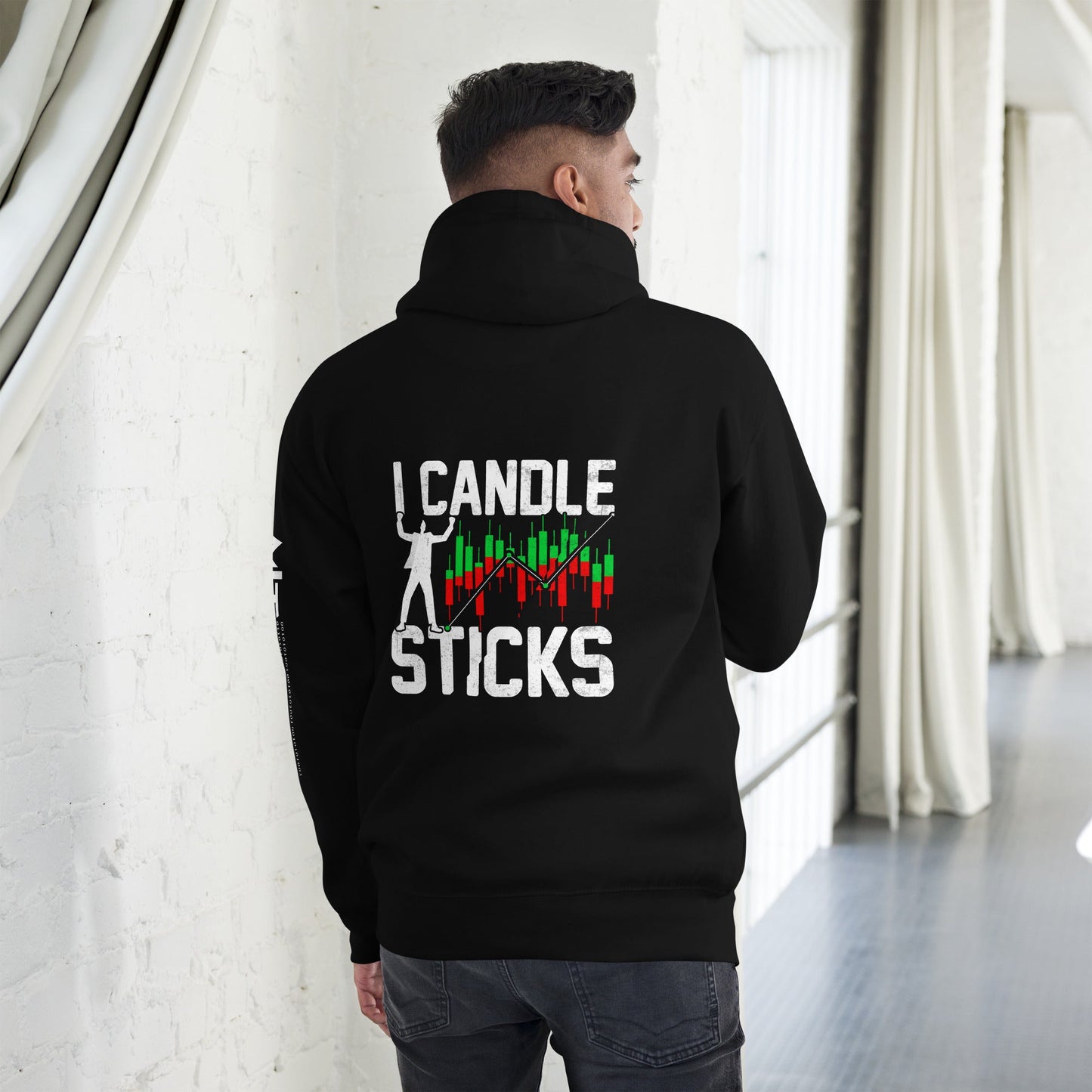 I Candle Stick - Unisex Hoodie ( Back Print ) by DarkByteGear
