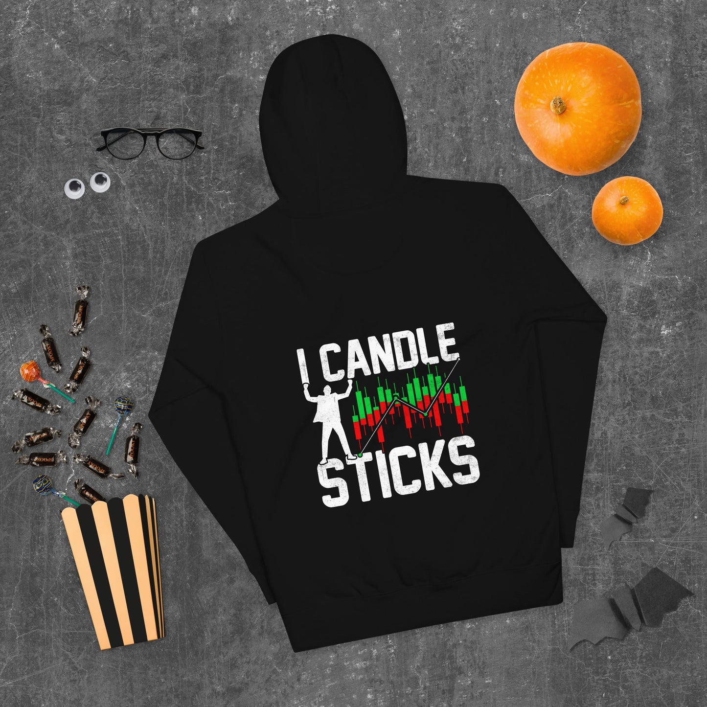I Candle Stick - Unisex Hoodie ( Back Print ) by DarkByteGear