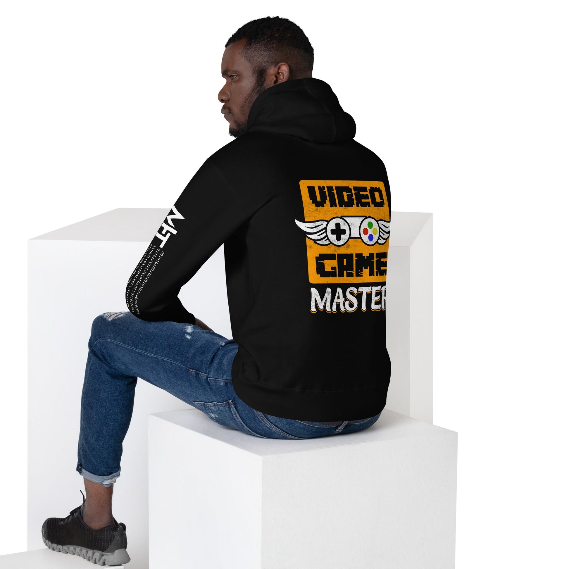 VIDEO GAME MASTER (MAHFUZ) - Unisex Hoodie ( Back Print ) by DarkByteGear