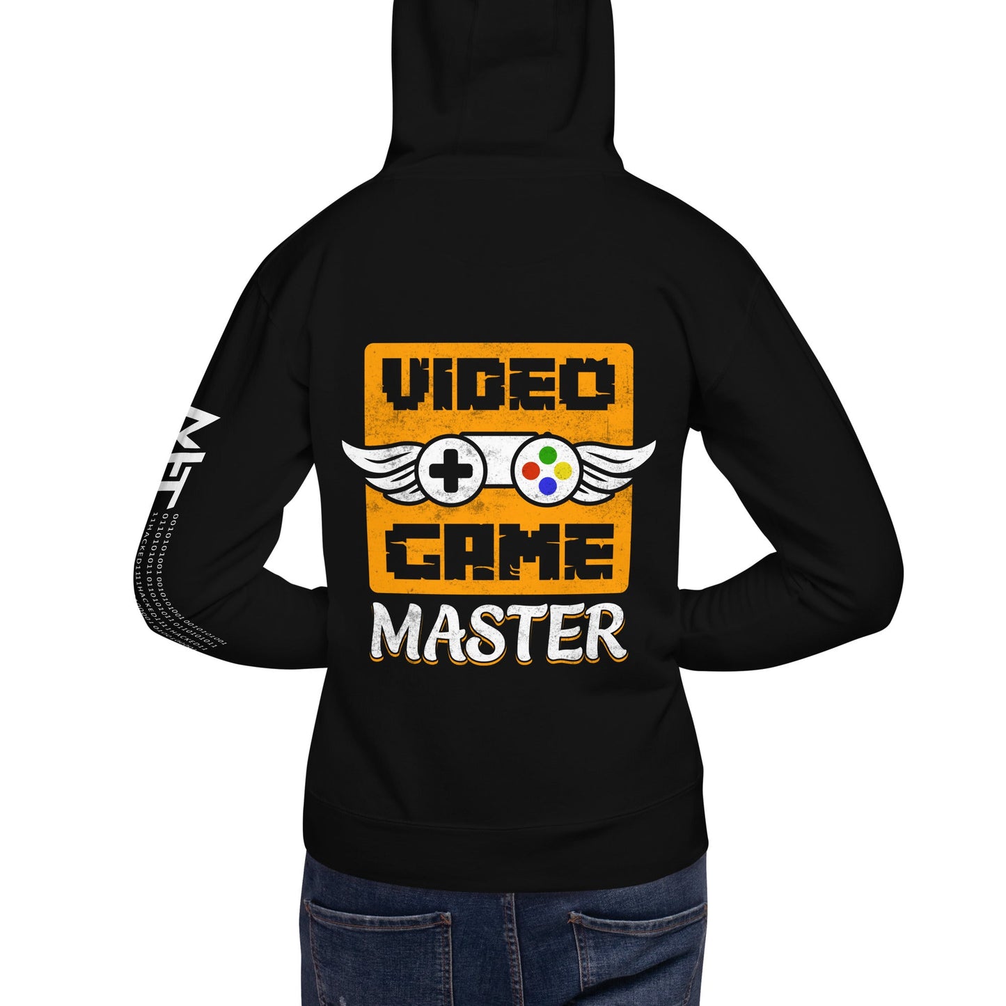 VIDEO GAME MASTER (MAHFUZ) - Unisex Hoodie ( Back Print ) by DarkByteGear
