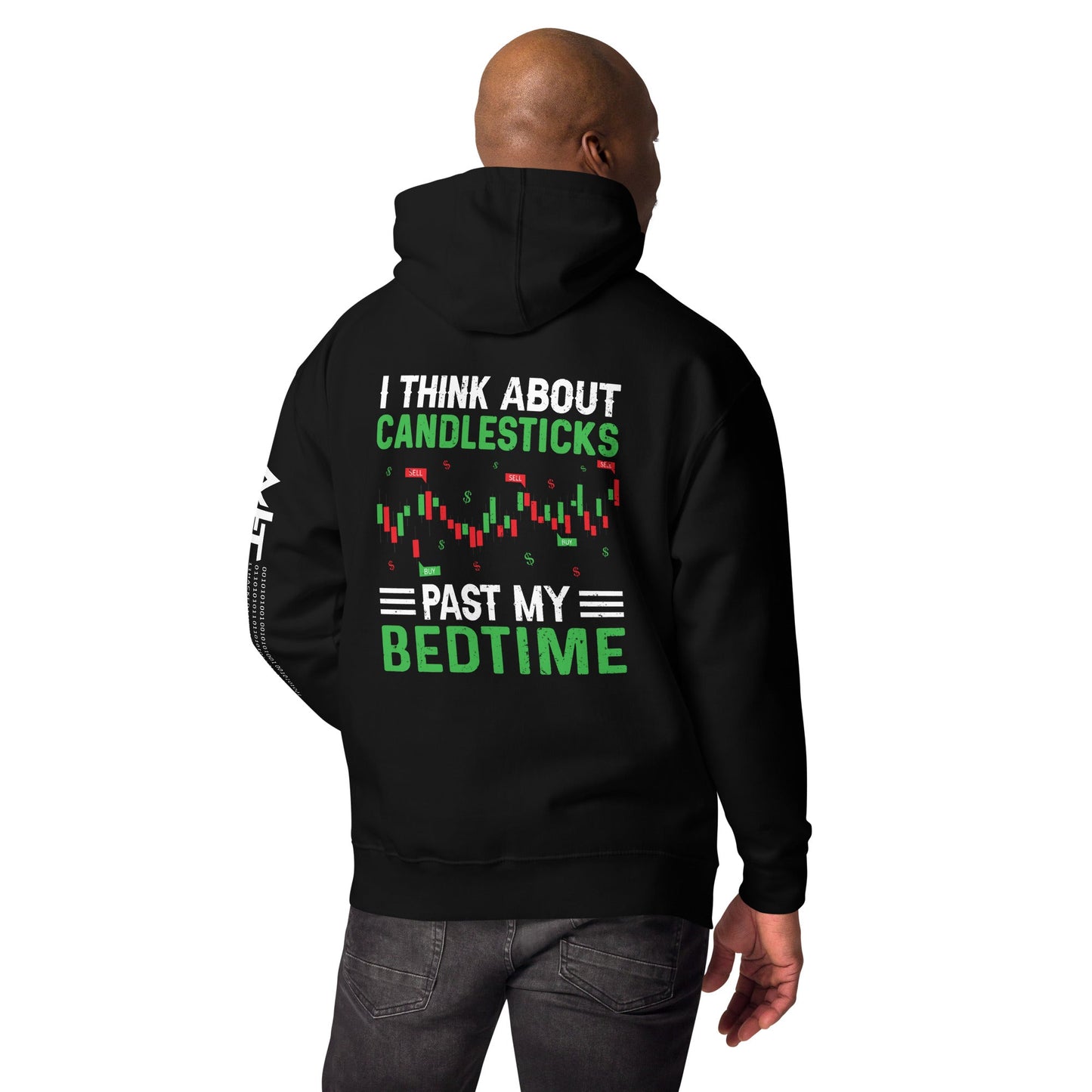 I think about Candle Sticks past my Bedtime - Unisex Hoodie ( Back Print ) by DarkByteGear