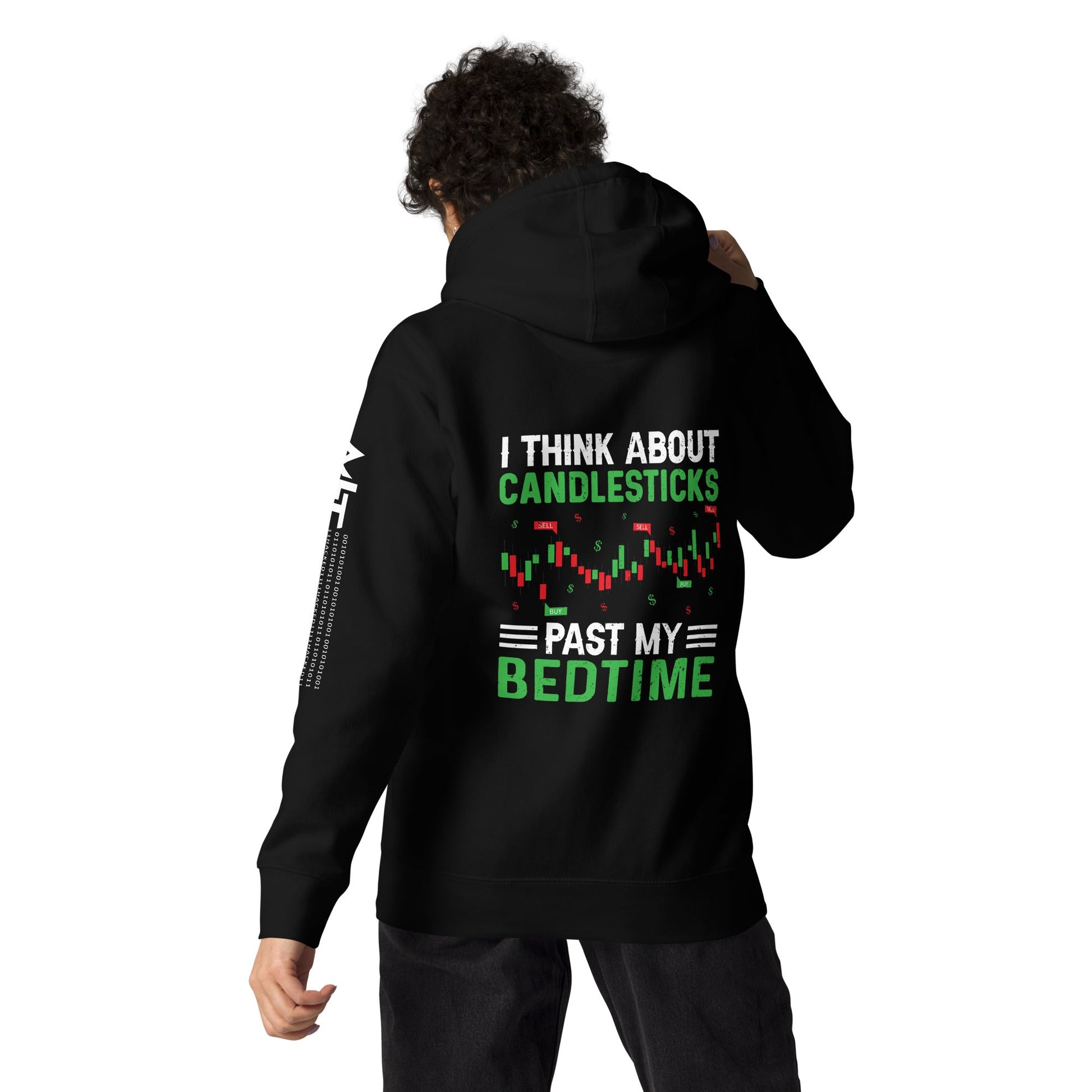 I think about Candle Sticks past my Bedtime - Unisex Hoodie ( Back Print ) by DarkByteGear