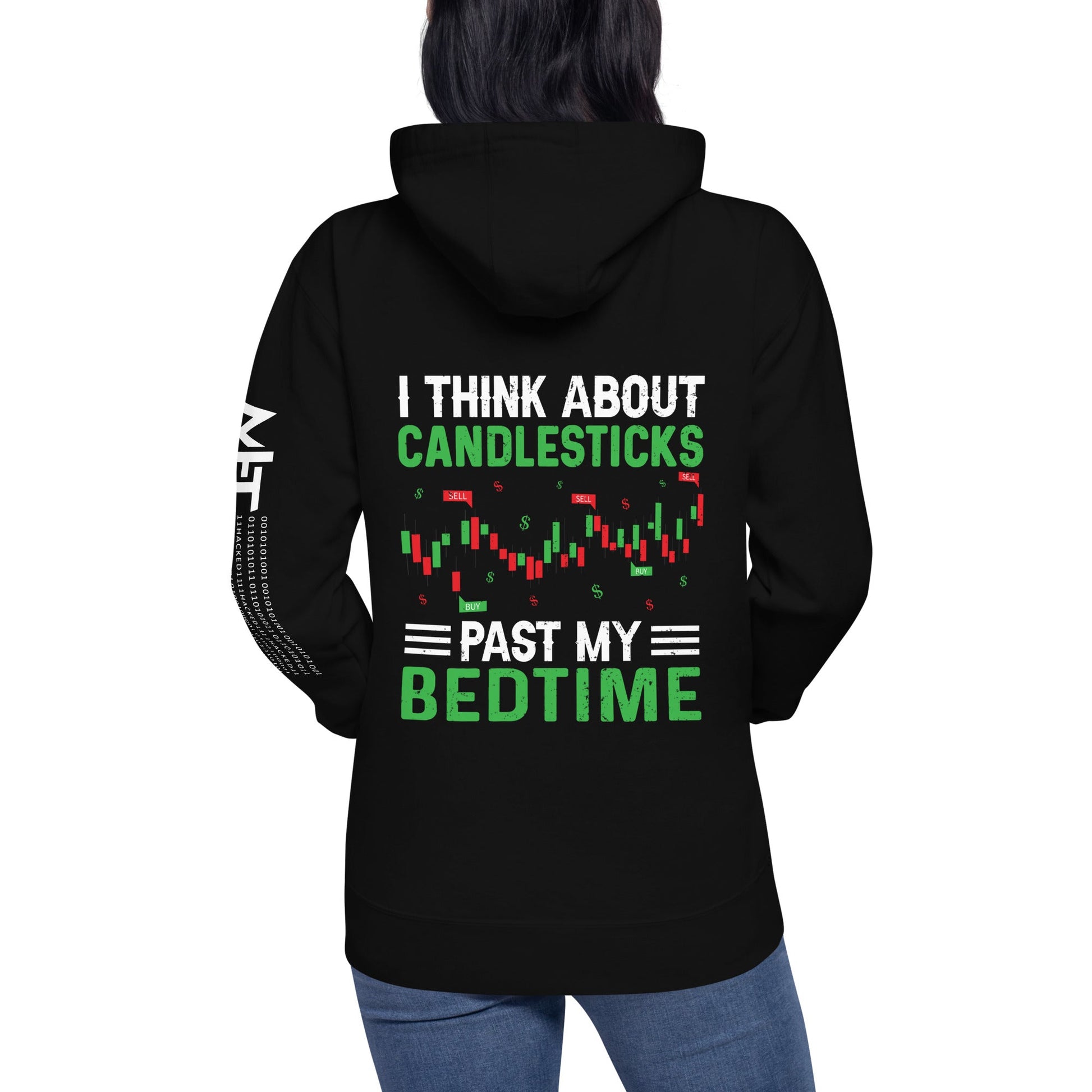I think about Candle Sticks past my Bedtime - Unisex Hoodie ( Back Print ) by DarkByteGear