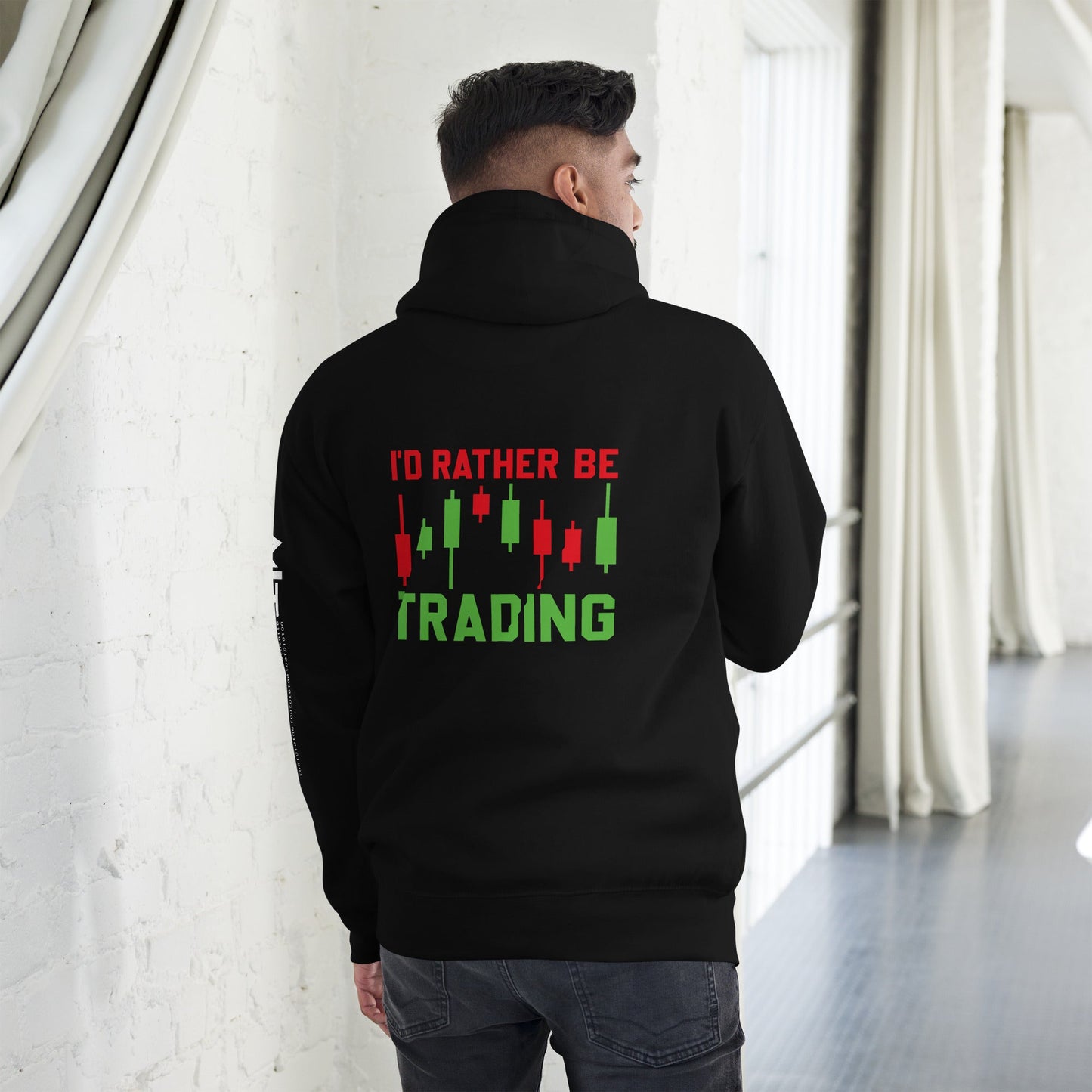 I'd rater be Trading ( Tanvir ) - Unisex Hoodie ( Back Print ) by DarkByteGear