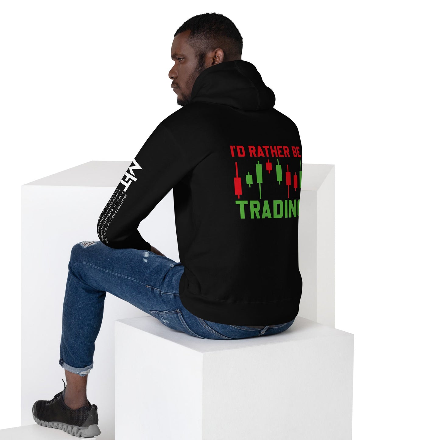 I'd rater be Trading ( Tanvir ) - Unisex Hoodie ( Back Print ) by DarkByteGear