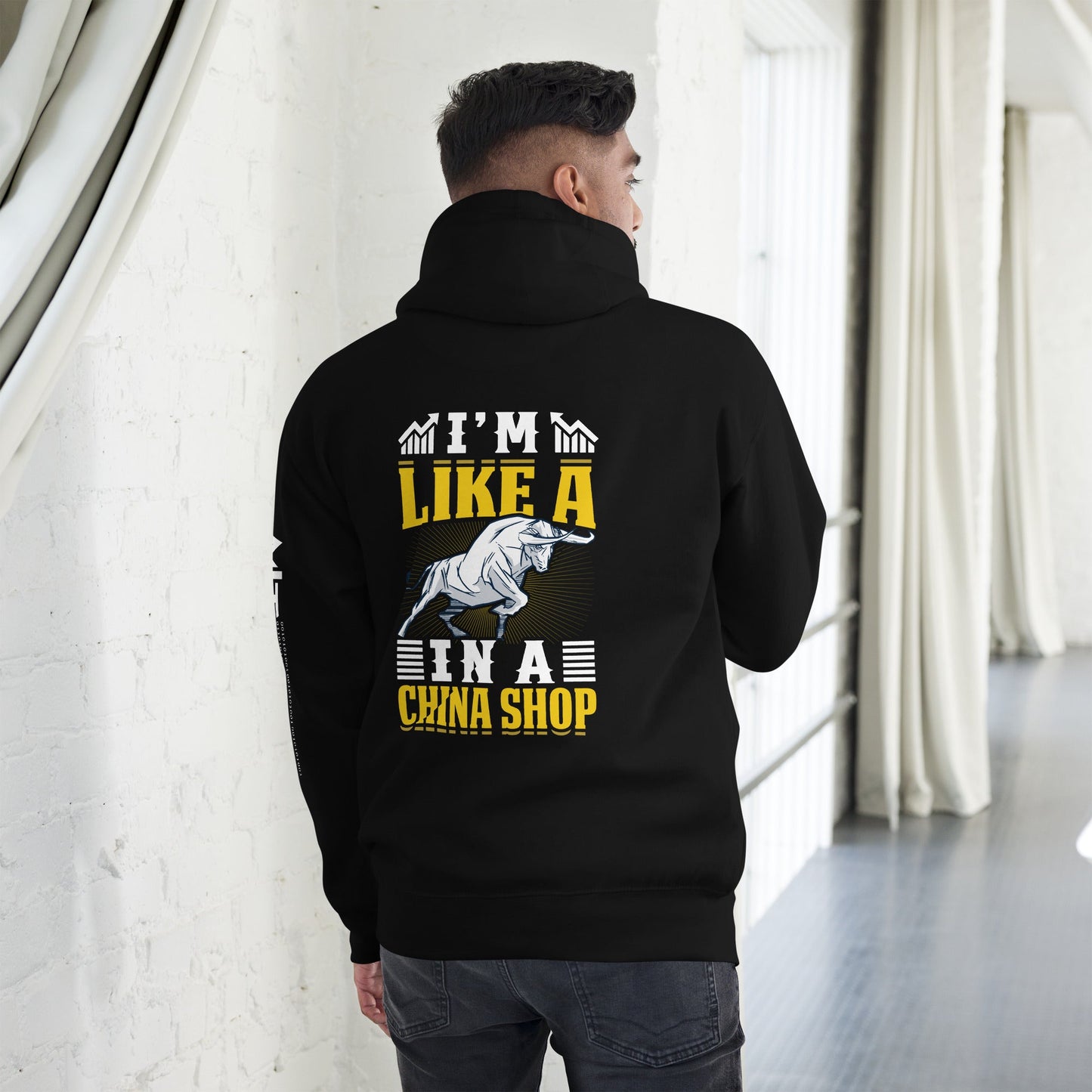 I'm like in a Bull in a China Shop Shagor - Unisex Hoodie ( Back Print ) by DarkByteGear