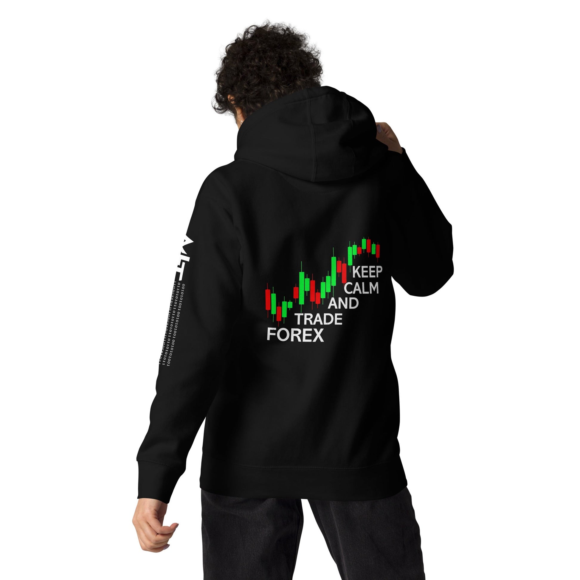 Keep Calm and Trade Forex - Unisex Hoodie ( Back Print ) by DarkByteGear