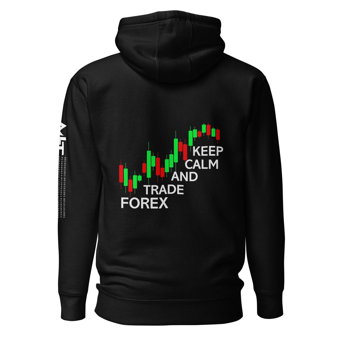 Keep Calm and Trade Forex - Unisex Hoodie ( Back Print ) by DarkByteGear