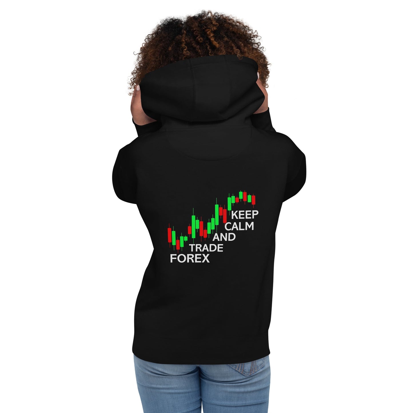 Keep Calm and Trade Forex - Unisex Hoodie ( Back Print ) by DarkByteGear