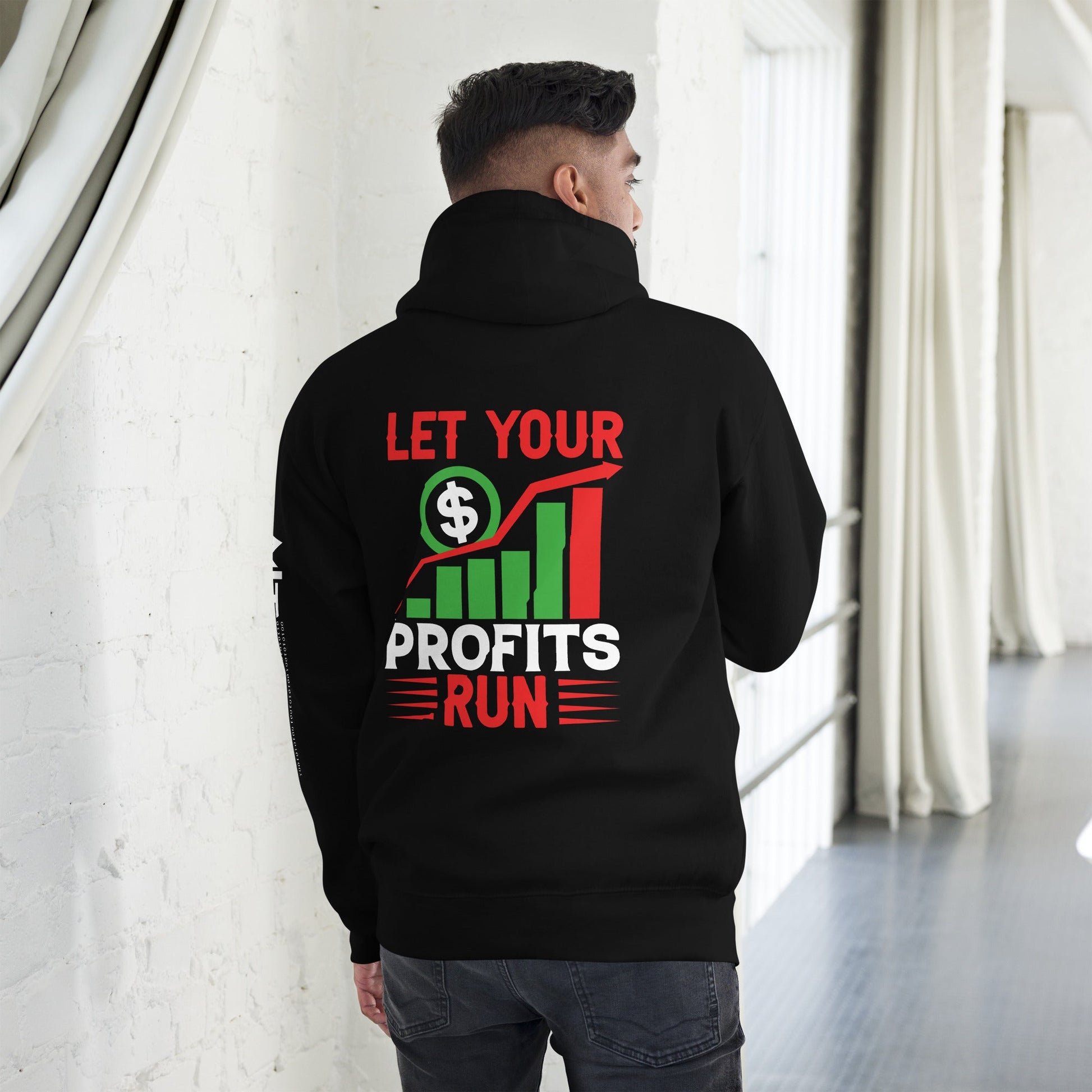 Let your Profits run V1 - Unisex Hoodie ( Back Print ) by DarkByteGear