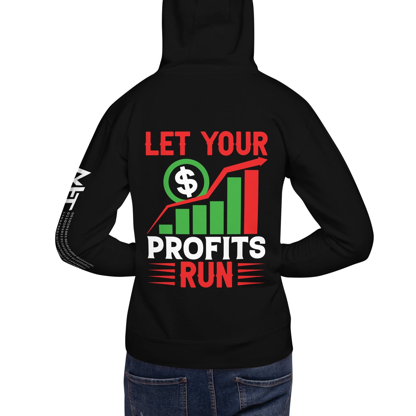 Let your Profits run V1 - Unisex Hoodie ( Back Print ) by DarkByteGear