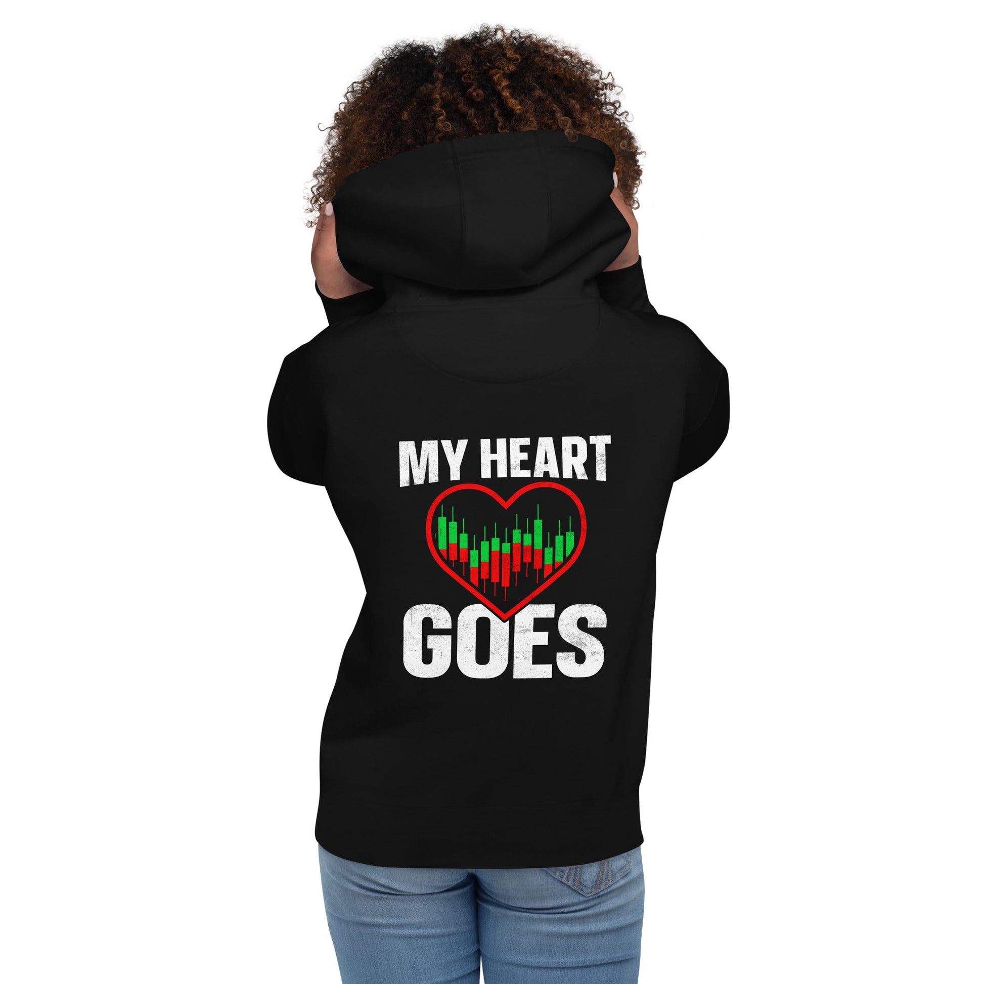 My Heart Goes - Unisex Hoodie ( Back Print ) by DarkByteGear