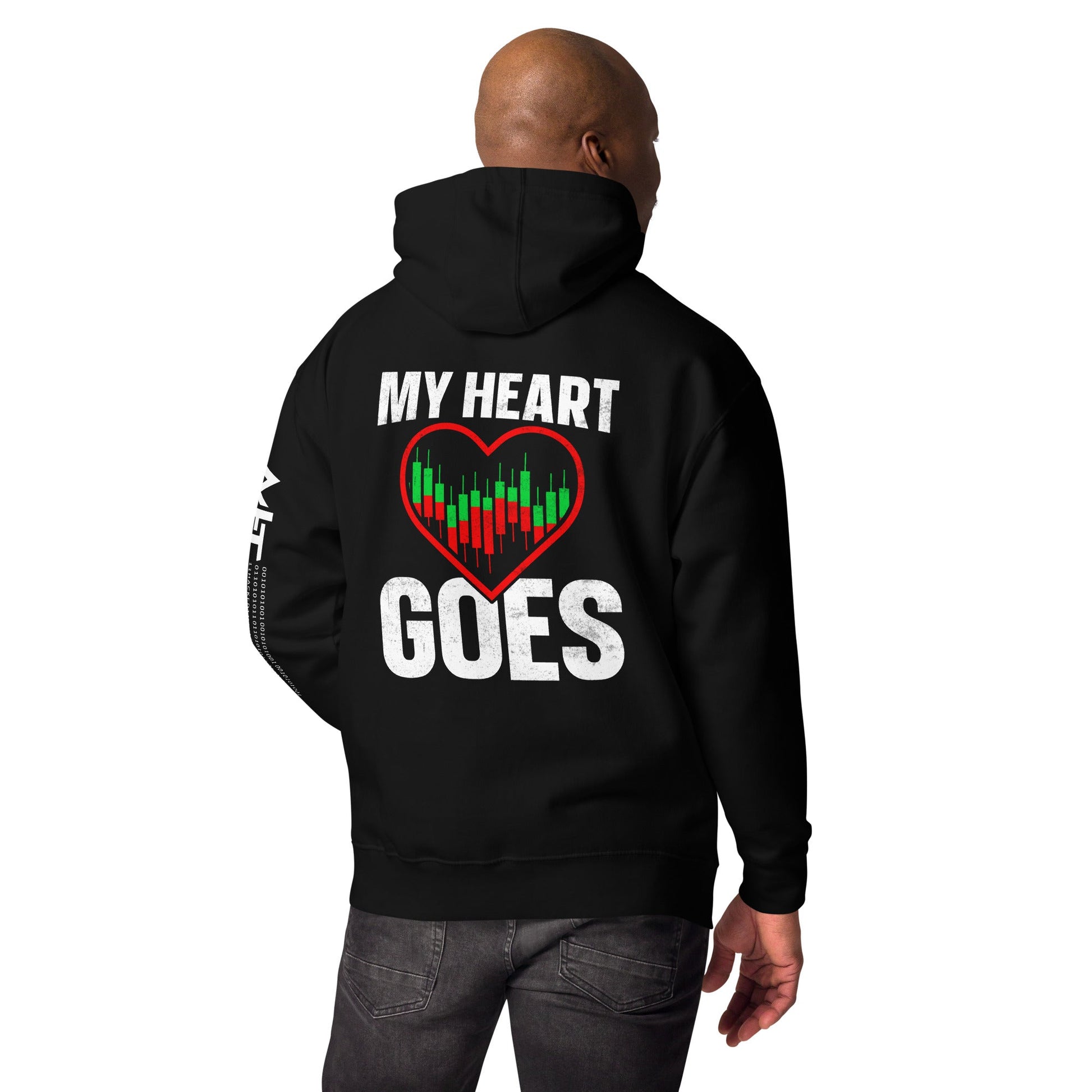 My Heart Goes - Unisex Hoodie ( Back Print ) by DarkByteGear