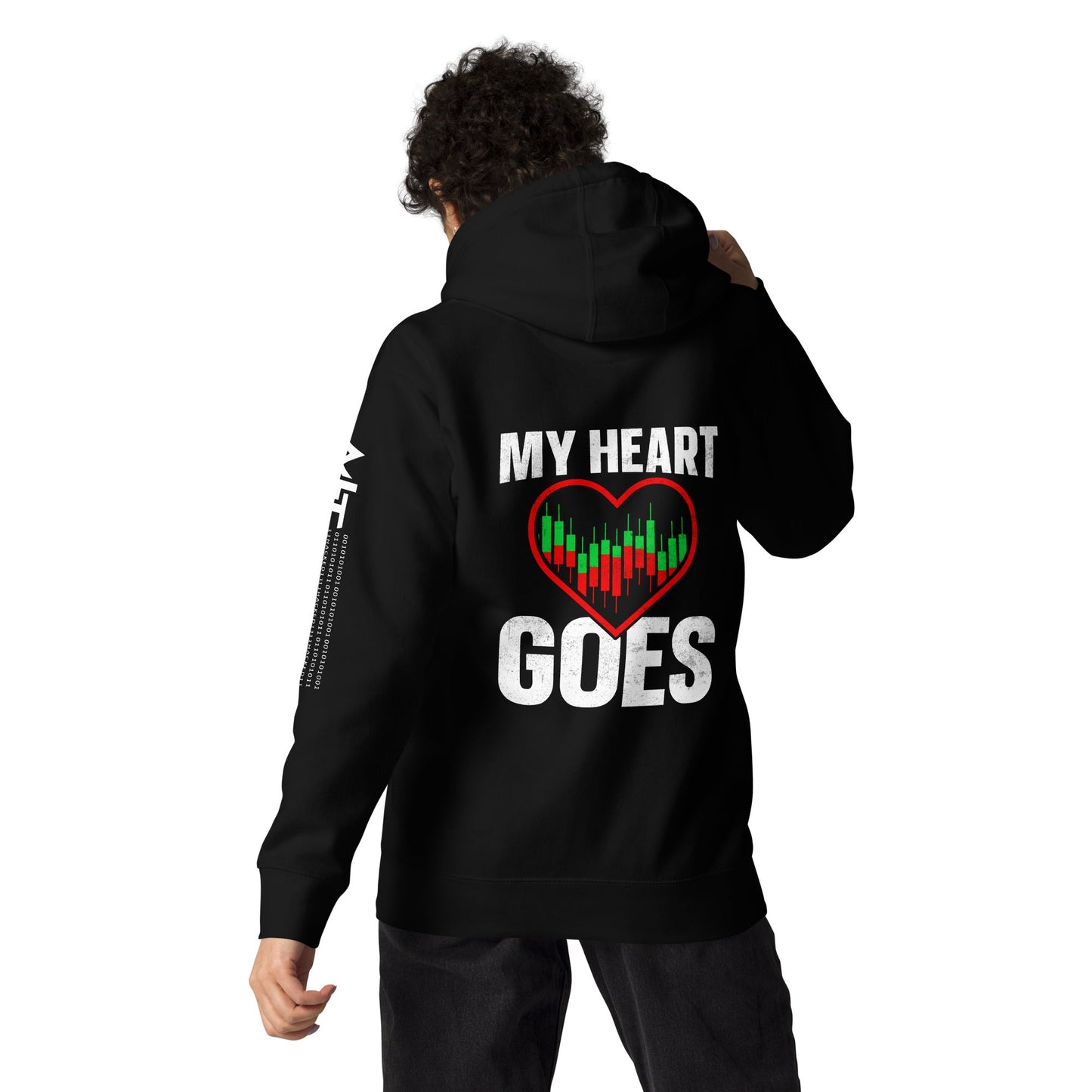 My Heart Goes - Unisex Hoodie ( Back Print ) by DarkByteGear