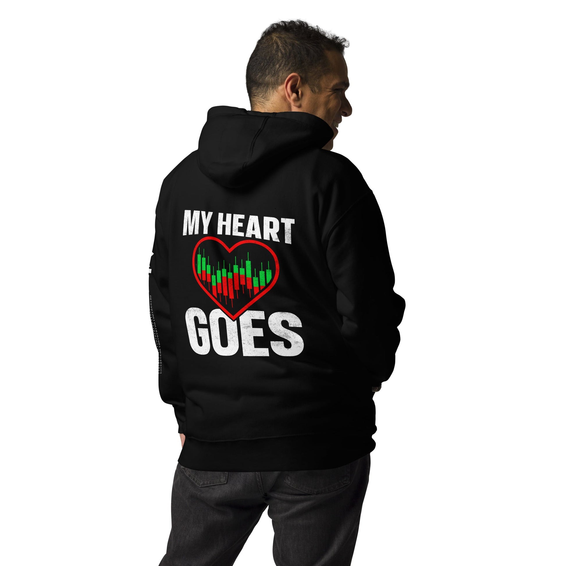My Heart Goes - Unisex Hoodie ( Back Print ) by DarkByteGear