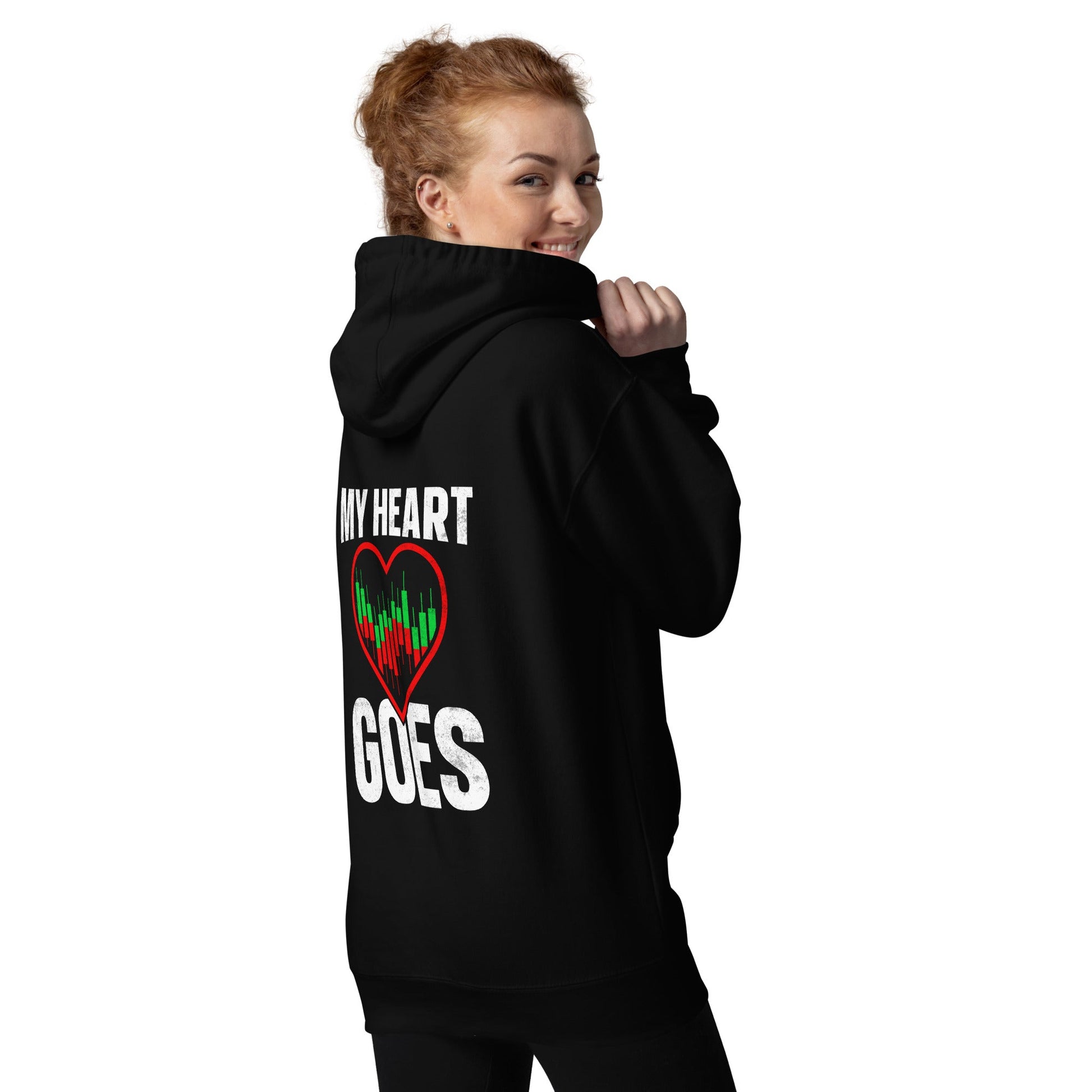 My Heart Goes - Unisex Hoodie ( Back Print ) by DarkByteGear