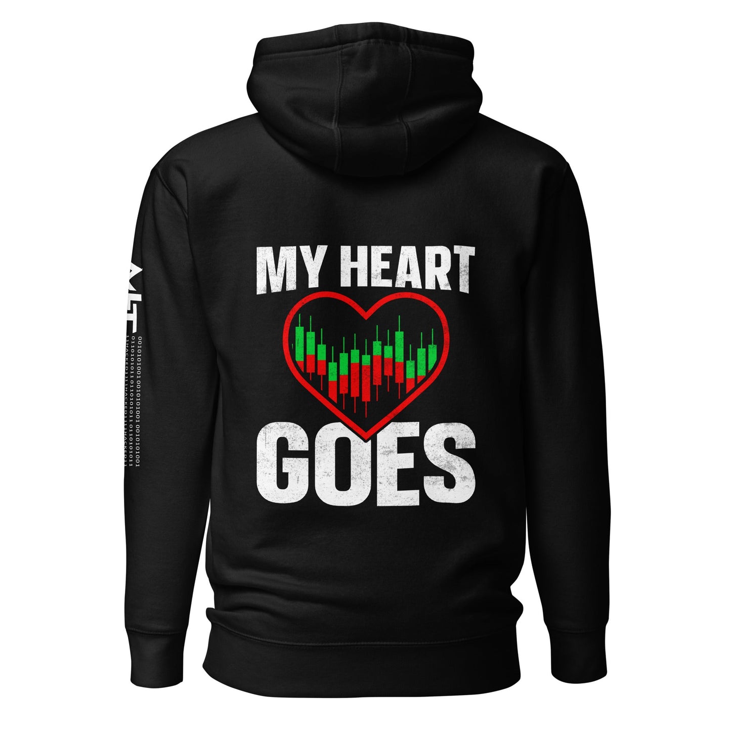 My Heart Goes - Unisex Hoodie ( Back Print ) by DarkByteGear