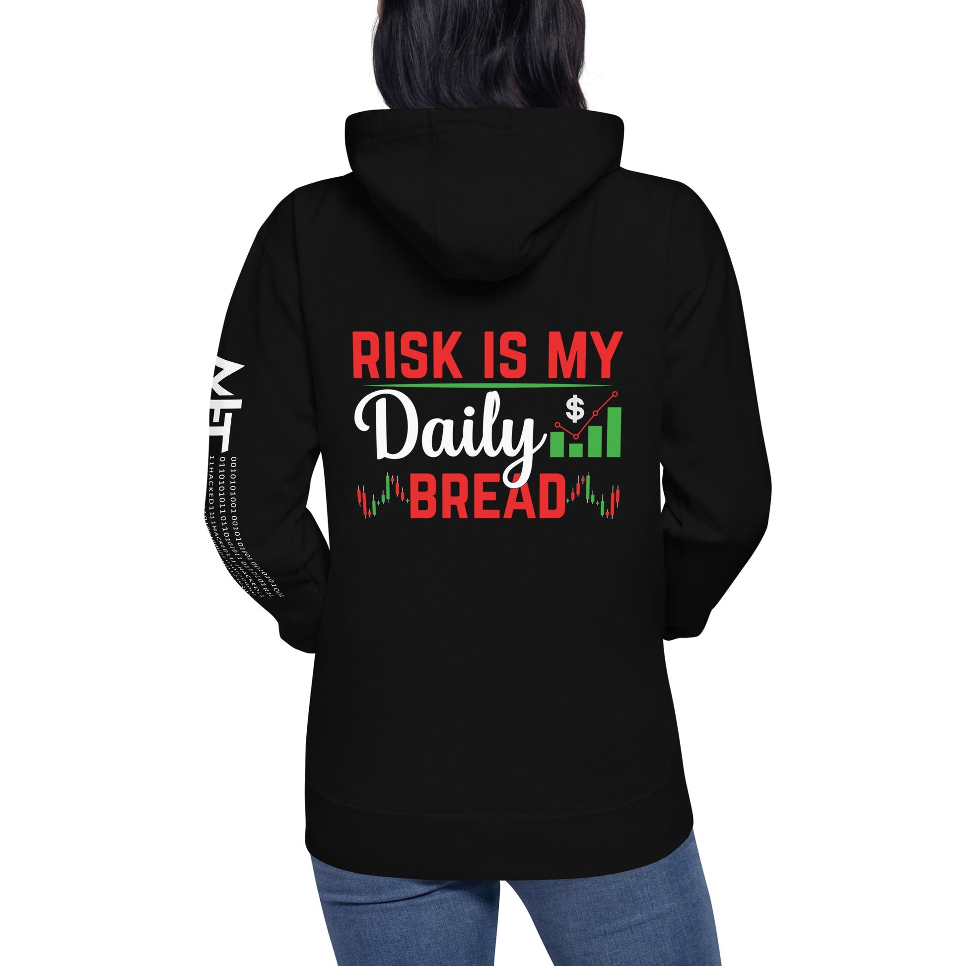 Risk is my Daily Bread - Unisex Hoodie ( Back Print ) by DarkByteGear