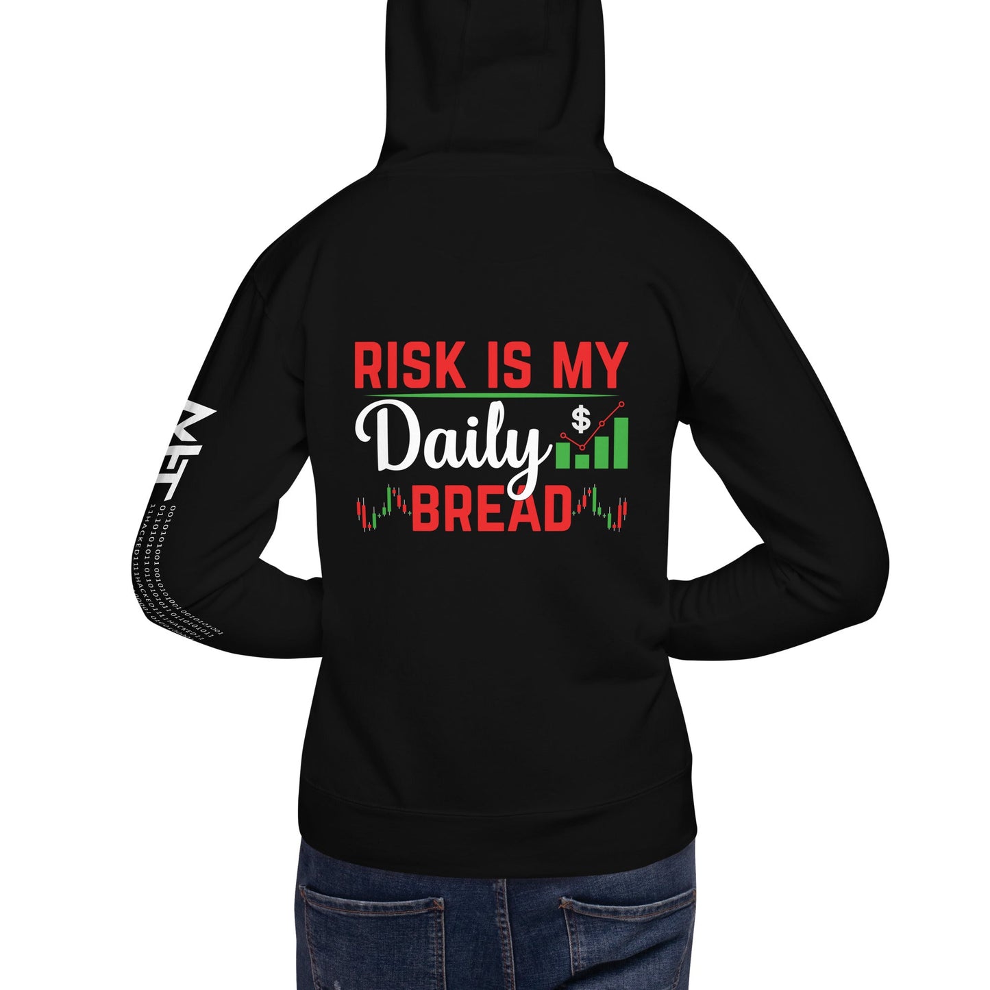 Risk is my Daily Bread - Unisex Hoodie ( Back Print ) by DarkByteGear