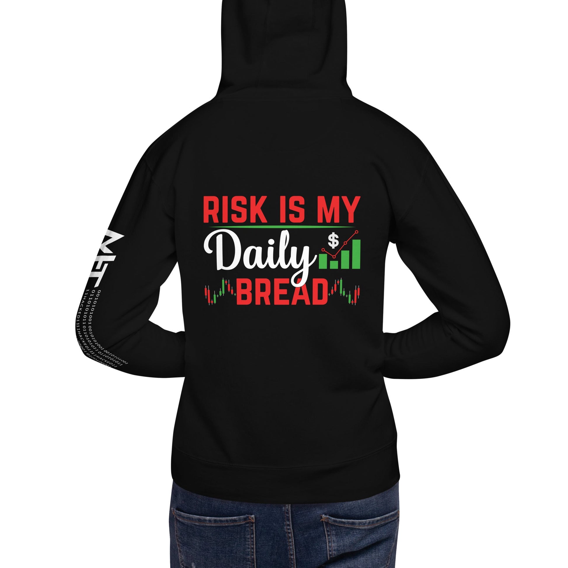 Risk is my Daily Bread - Unisex Hoodie ( Back Print ) by DarkByteGear