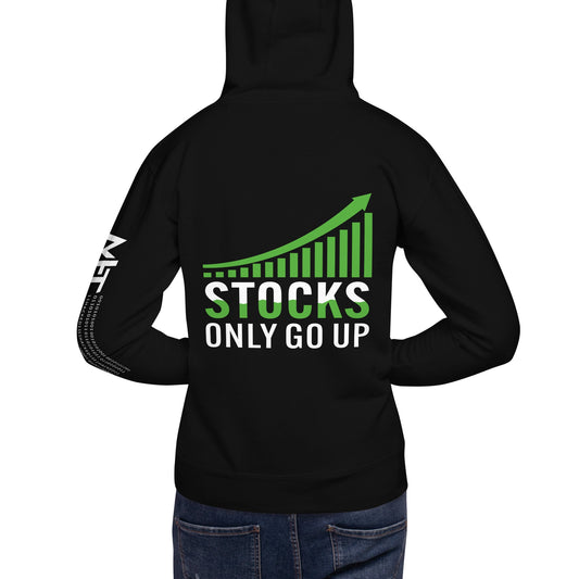 Stocks only Go up - Unisex Hoodie ( Back Print ) by DarkByteGear
